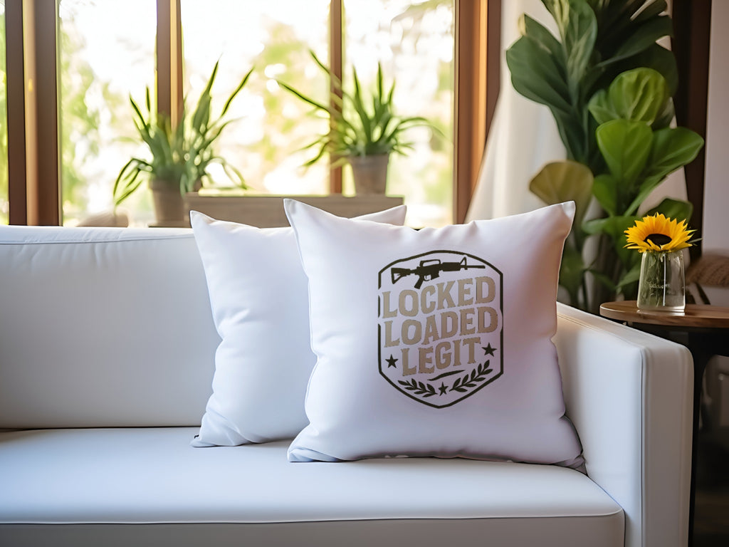Locked & Loaded Legit Premium Pillow Case – Military Style Rifle Design