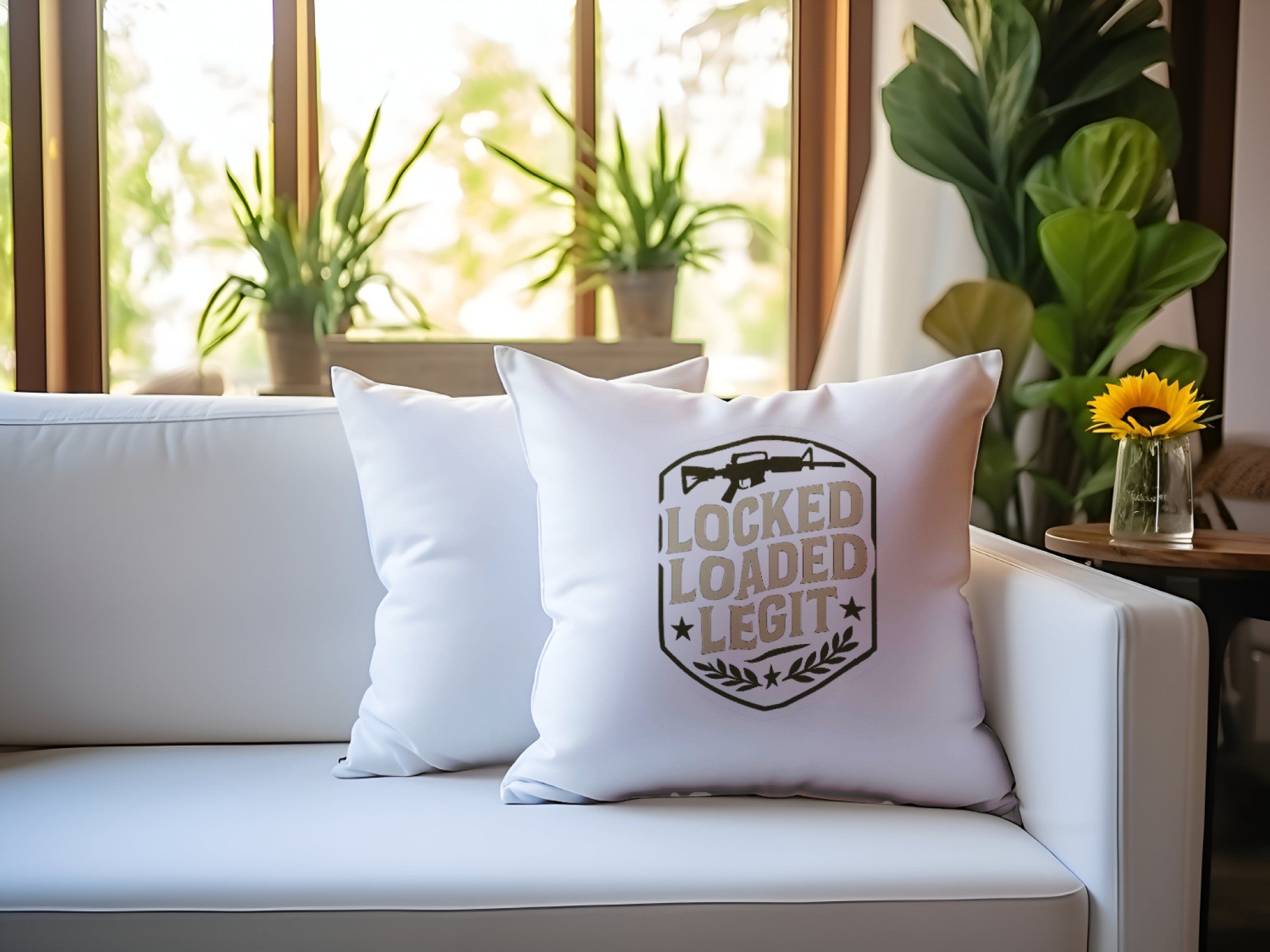 Locked & Loaded Legit Premium Pillow Case – Military Style Rifle Design
