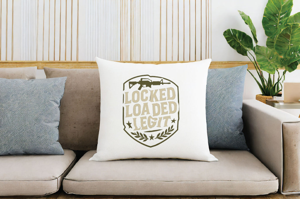 Locked & Loaded Legit Premium Pillow Case – Military Style Rifle Design