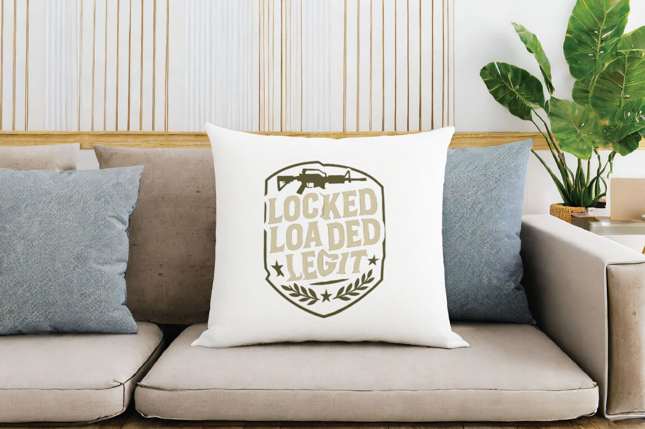 Locked & Loaded Legit Premium Pillow Case – Military Style Rifle Design