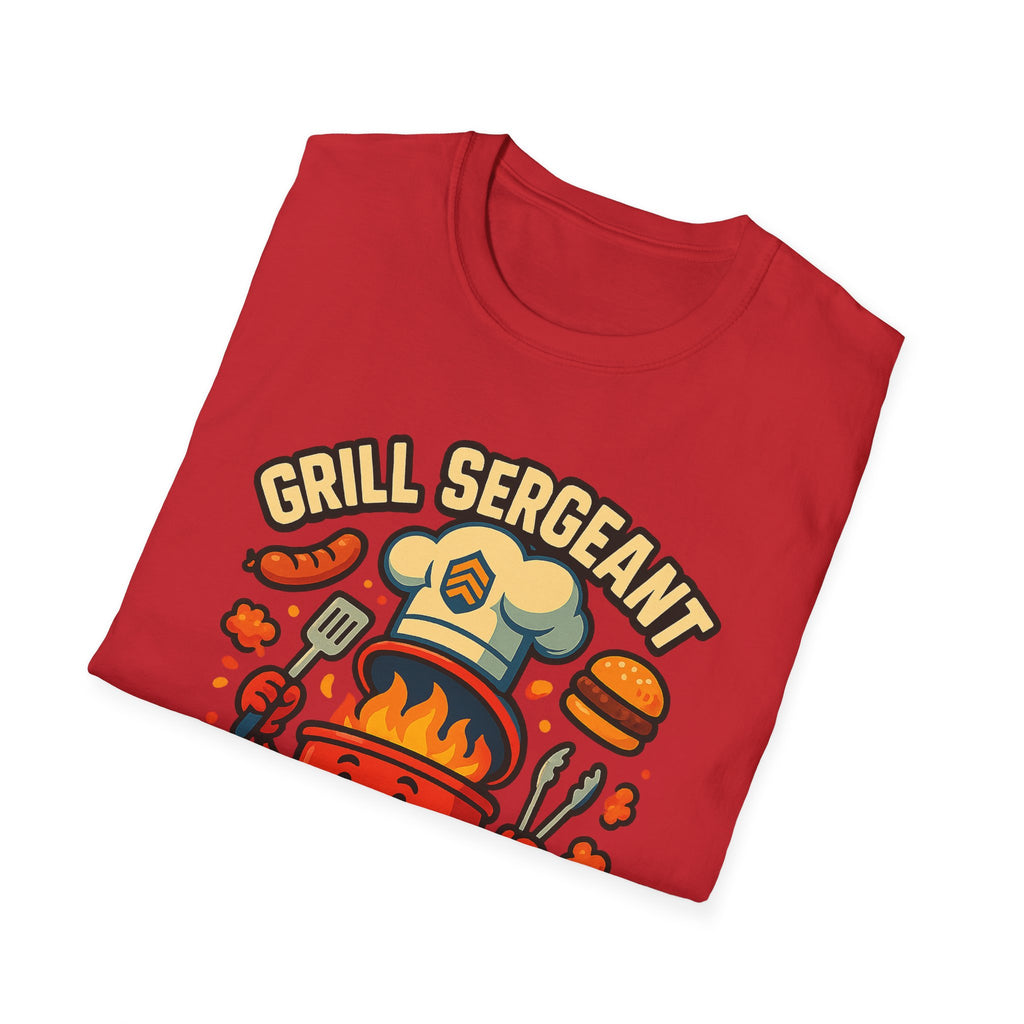 Fathers Day Gift Grill Sergeant T-Shirt Funny BBQ Dad Tee