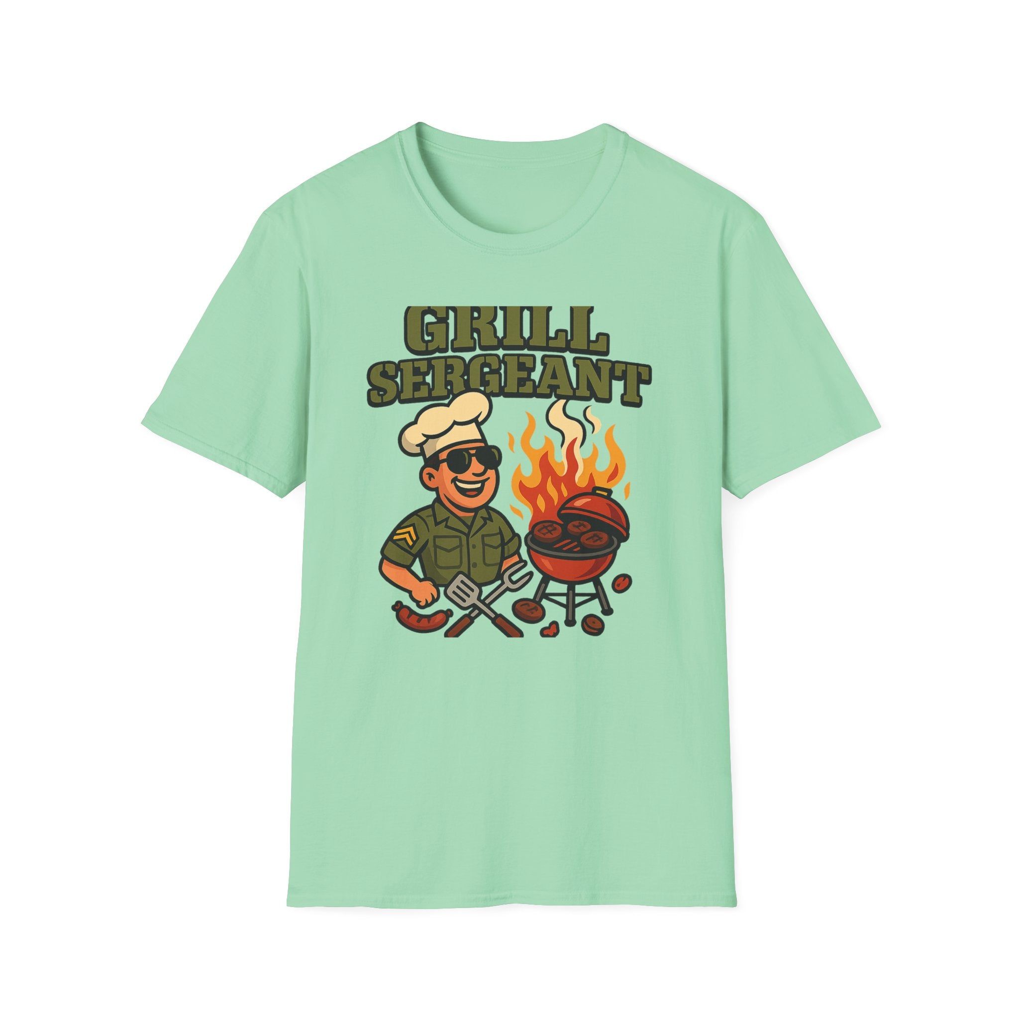 Fathers Day Gift Grill Sergeant Shirt BBQ Dad Tee