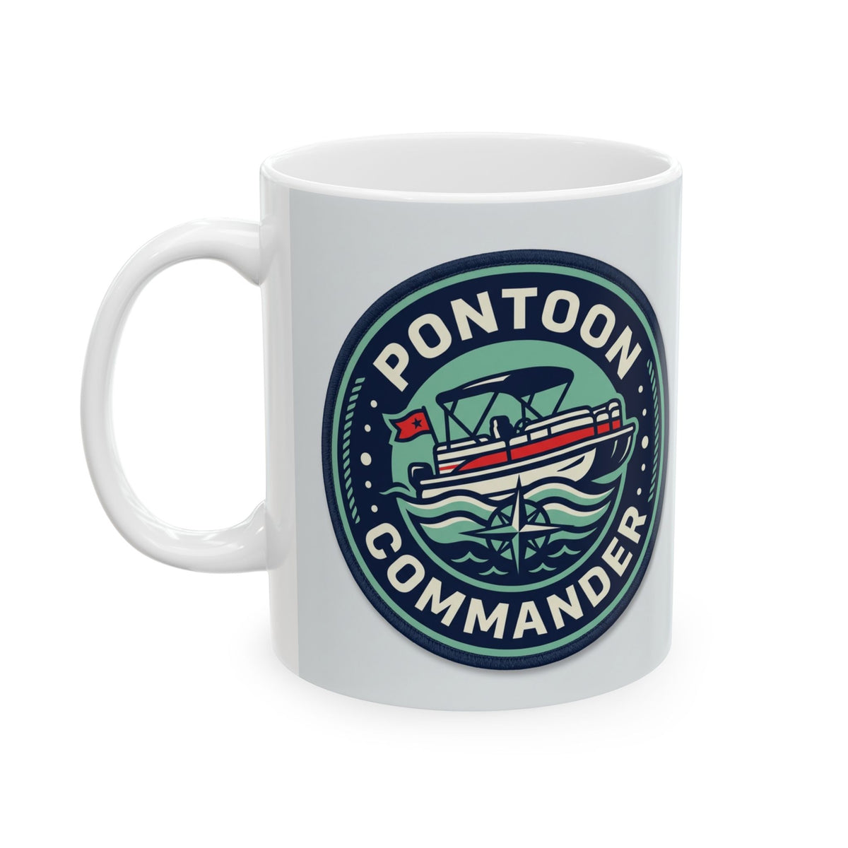 Boating for men Pontoon Commander Mug Nautical Coffee Cup