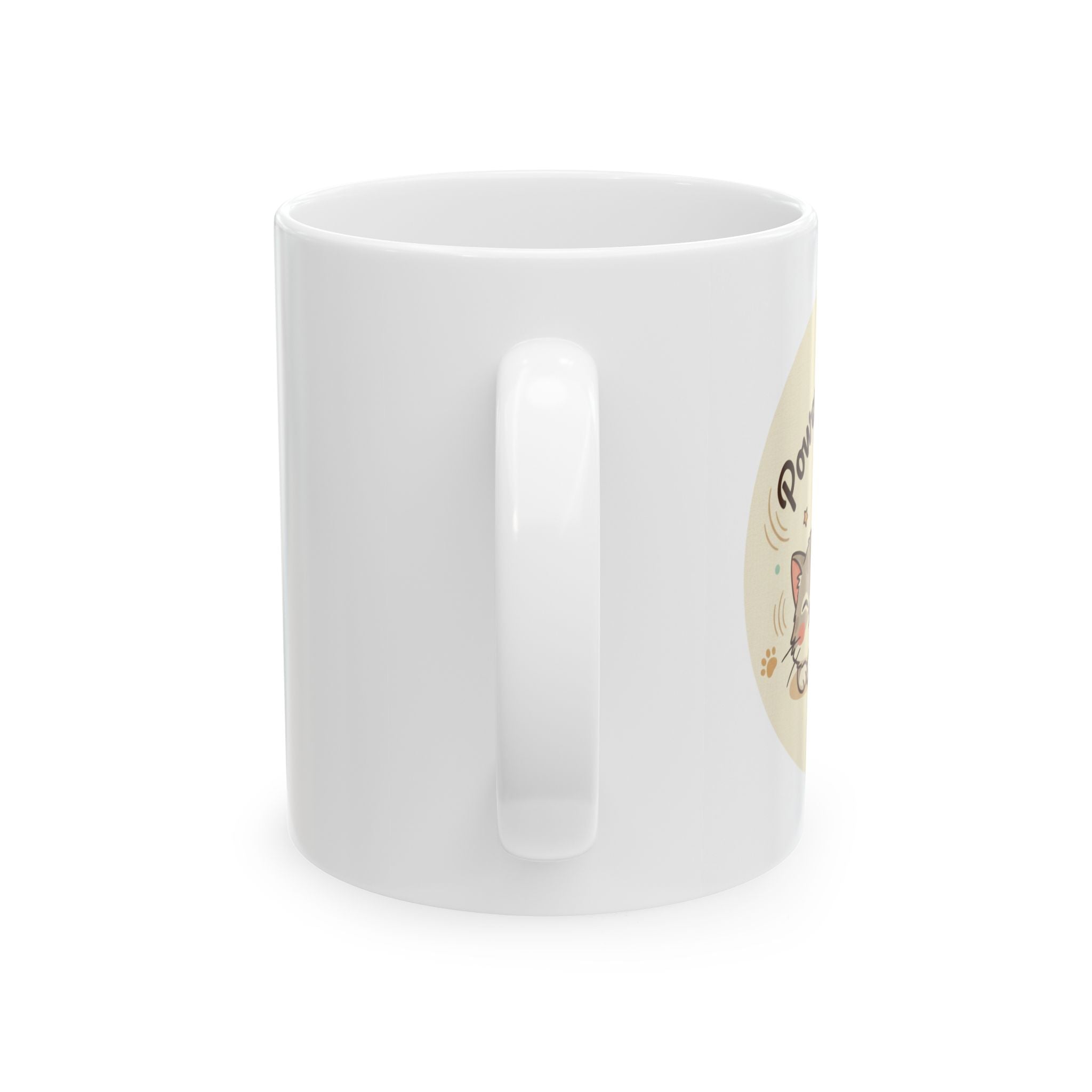 Gift for Cat Person Mug Powered by Purrs Ceramic Coffee Cup