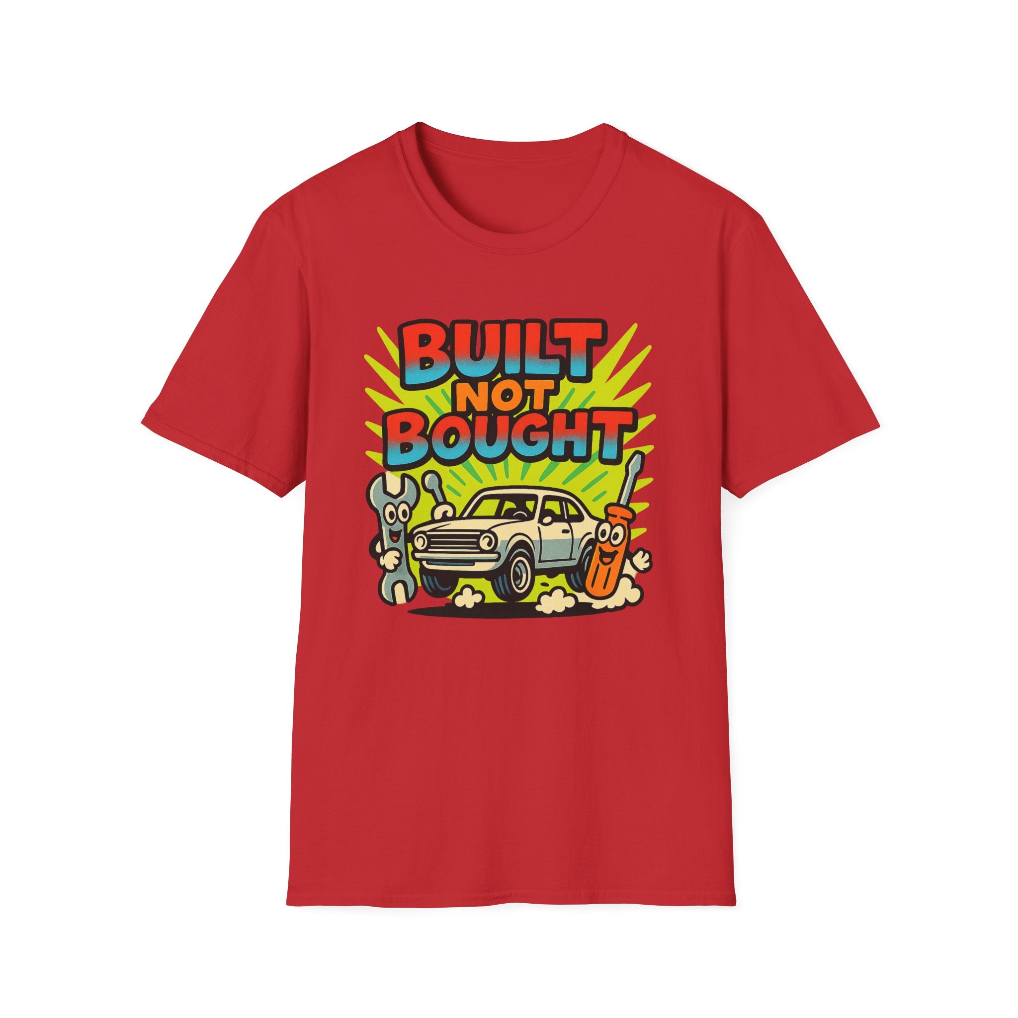 Gift for Car Guy Built Not Bought Shirt Auto Enthusiast Tee