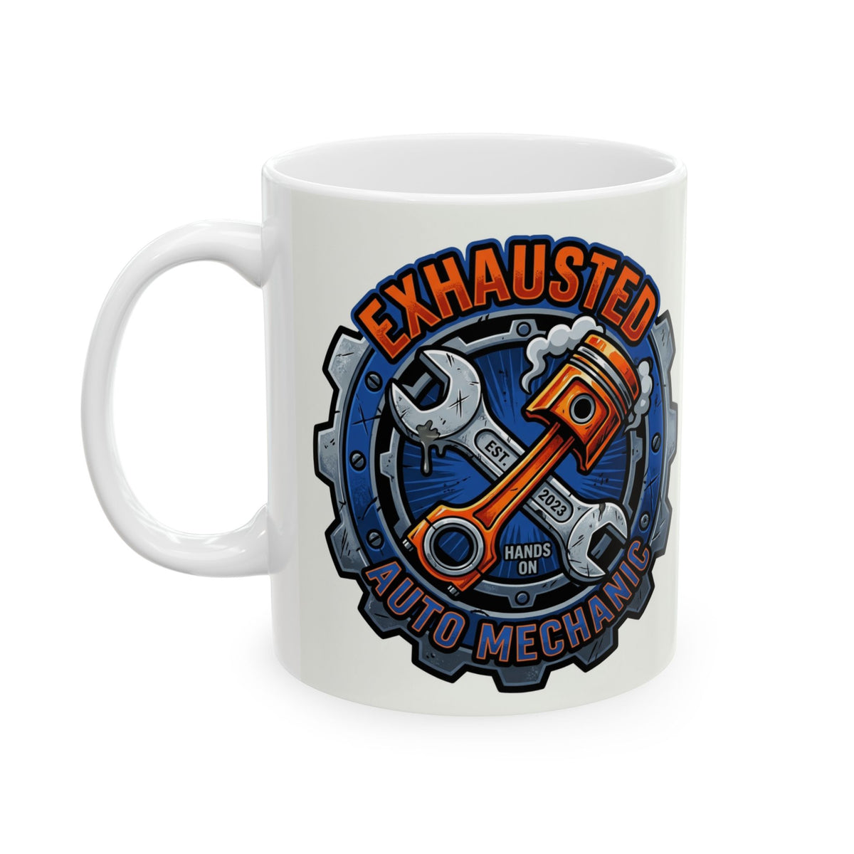 Mechanic for Men Exhausted Auto Mechanic Coffee Mug