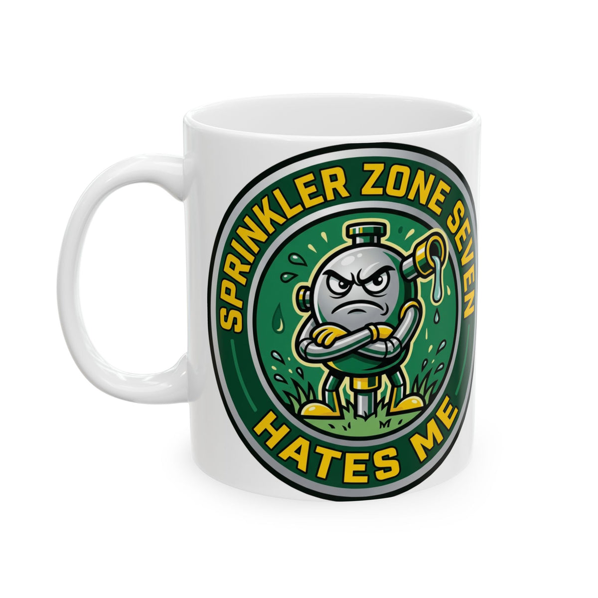 Landscaper for men Sprinkler Zone Seven Hates Me Mug