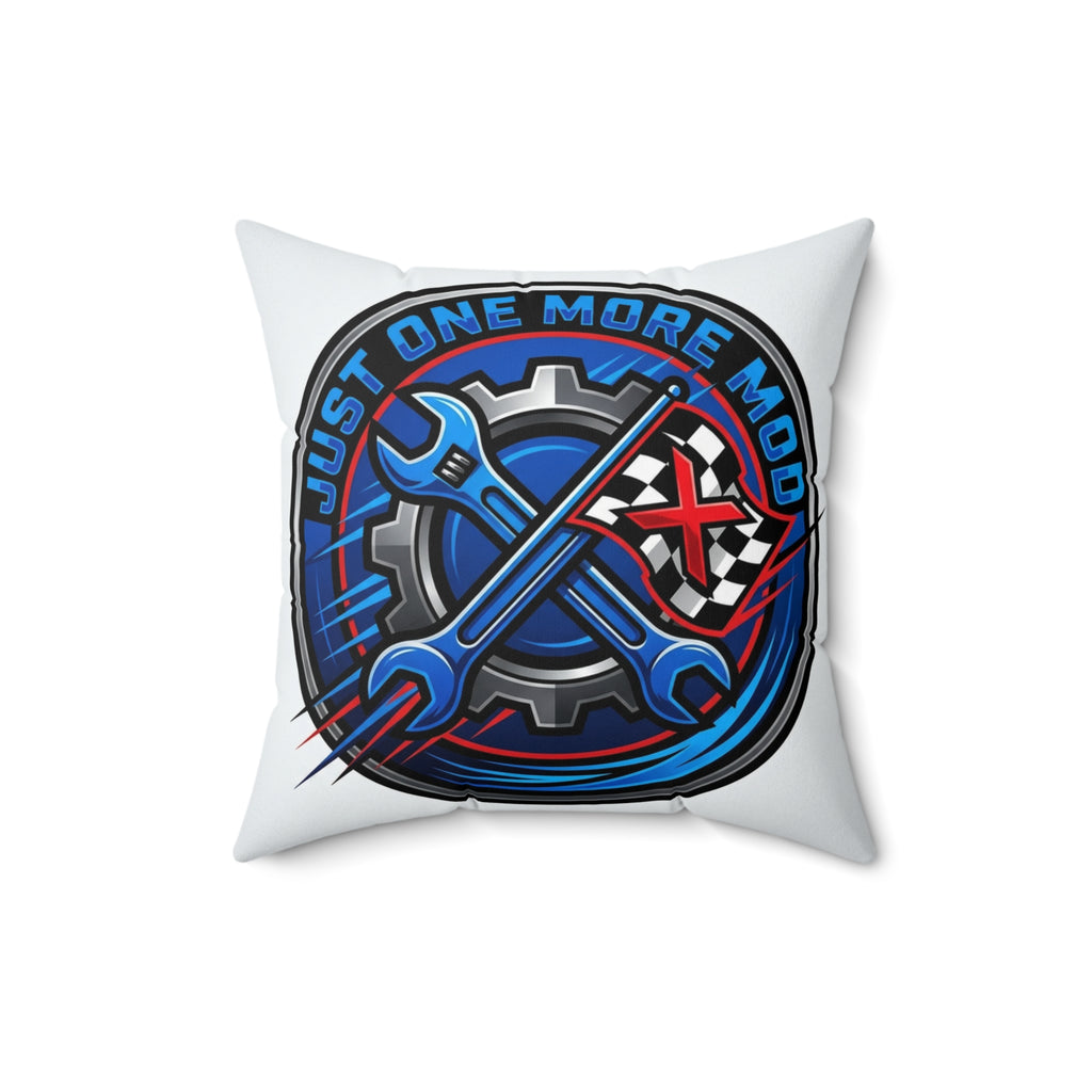 Car Guys Pillow Just One More Mod for Car Enthusiasts