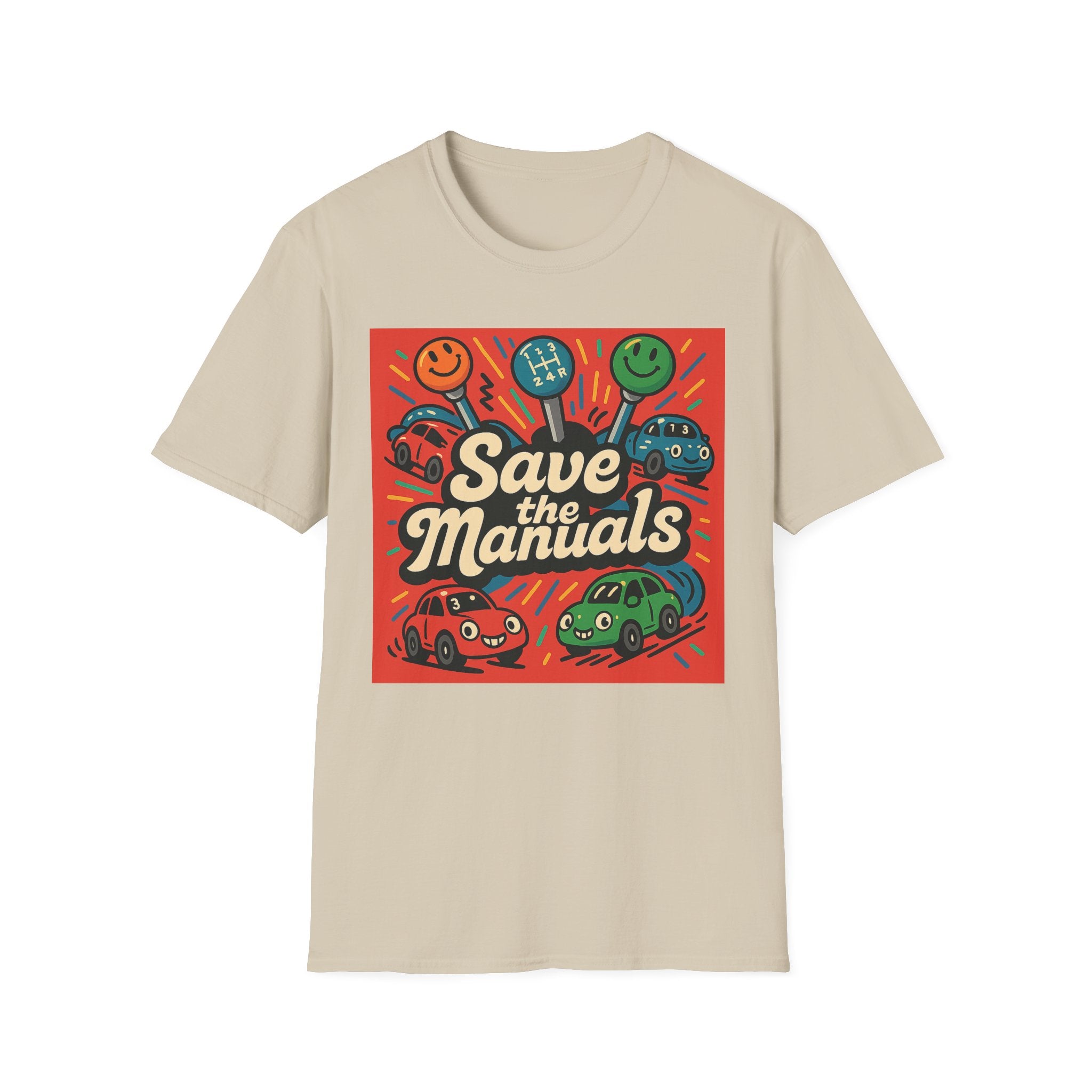 Gift for Car Guy Save the Manuals T-Shirt for Auto Enthusiasts