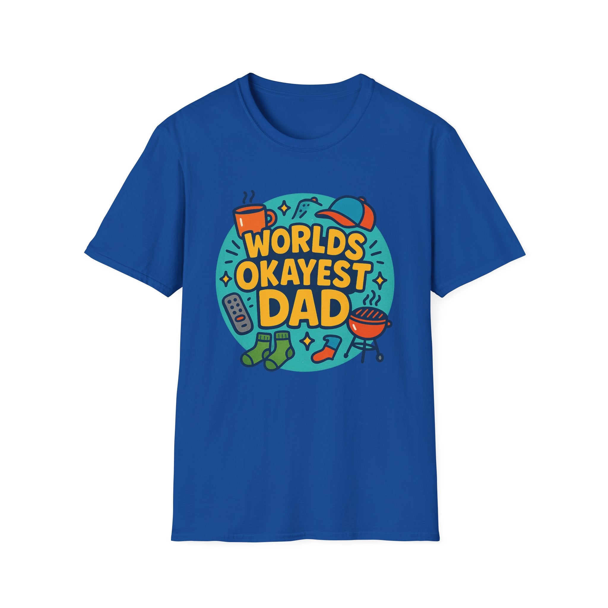 Fathers Day Gift Humorous Worlds Okayest Dad Shirt Funny Tshirt for Dad