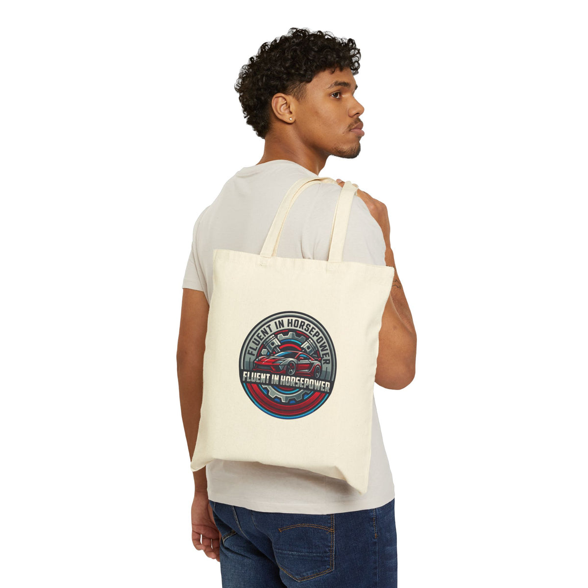 Car Guys Tote Bag Fluent In Horsepower Perfect for Vehicle Enthusiasts