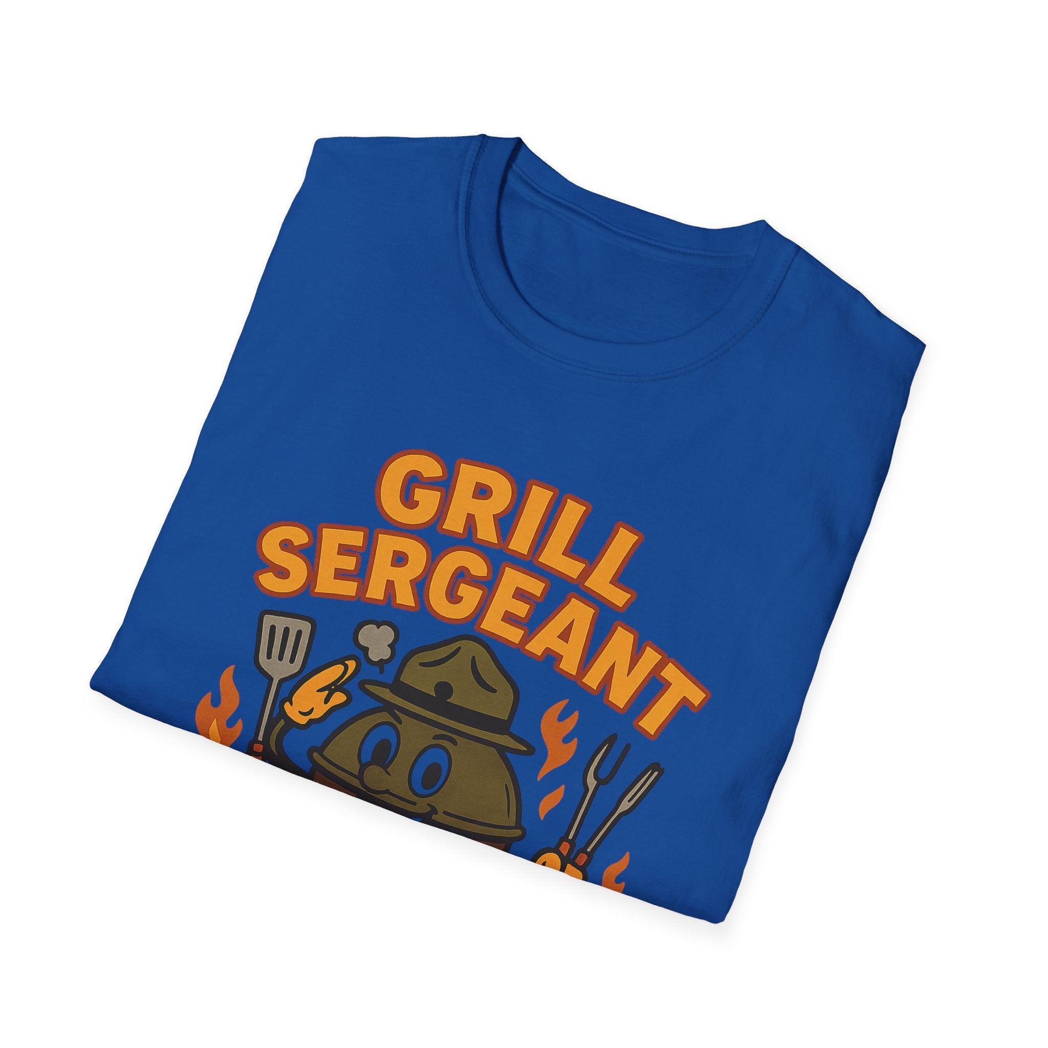 Fathers Day Gift Grill Sergeant BBQ Graphic T-Shirt for Outdoor Cooking