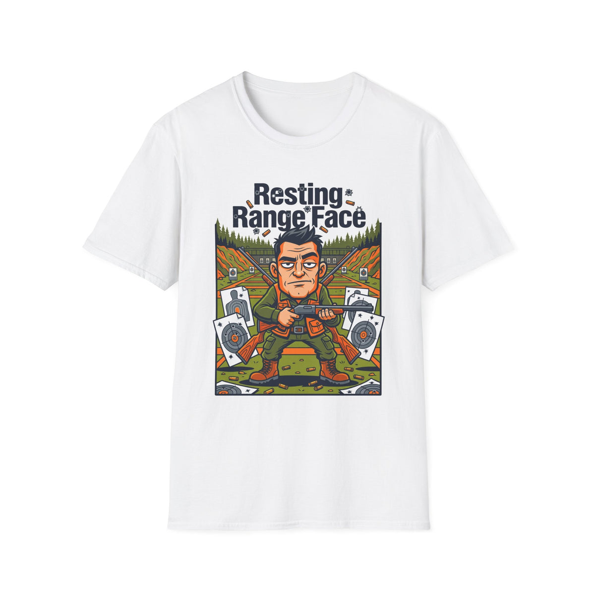 Gun owners Resting Range Face Shirt Humorous Tee for Enthusiasts