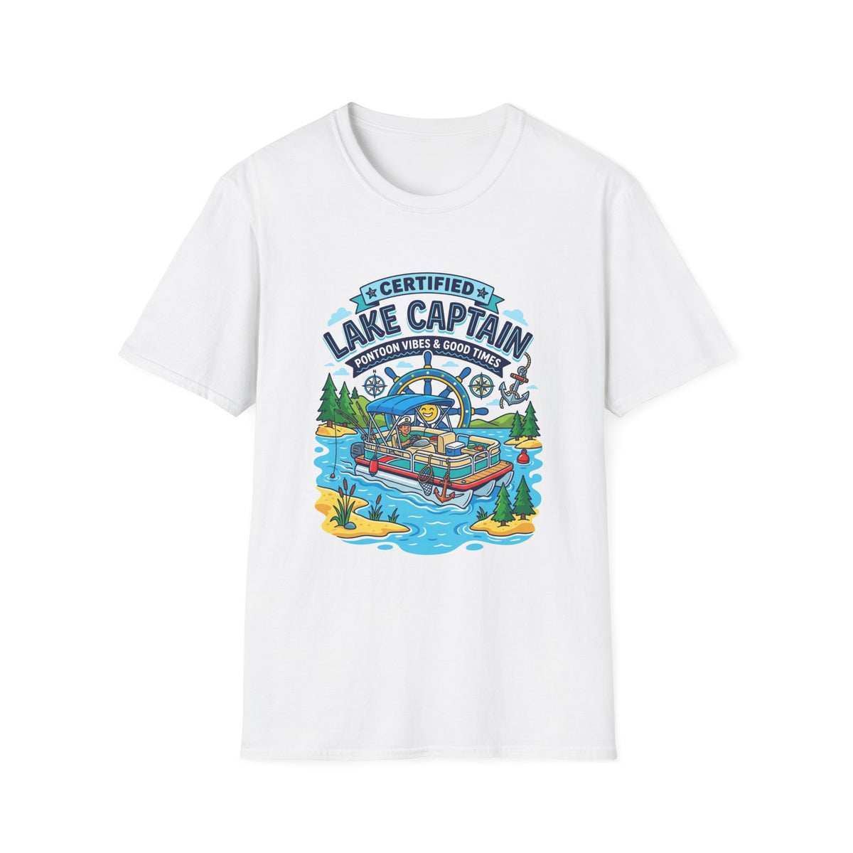 Boating for men Certified Lake Captain T-Shirt