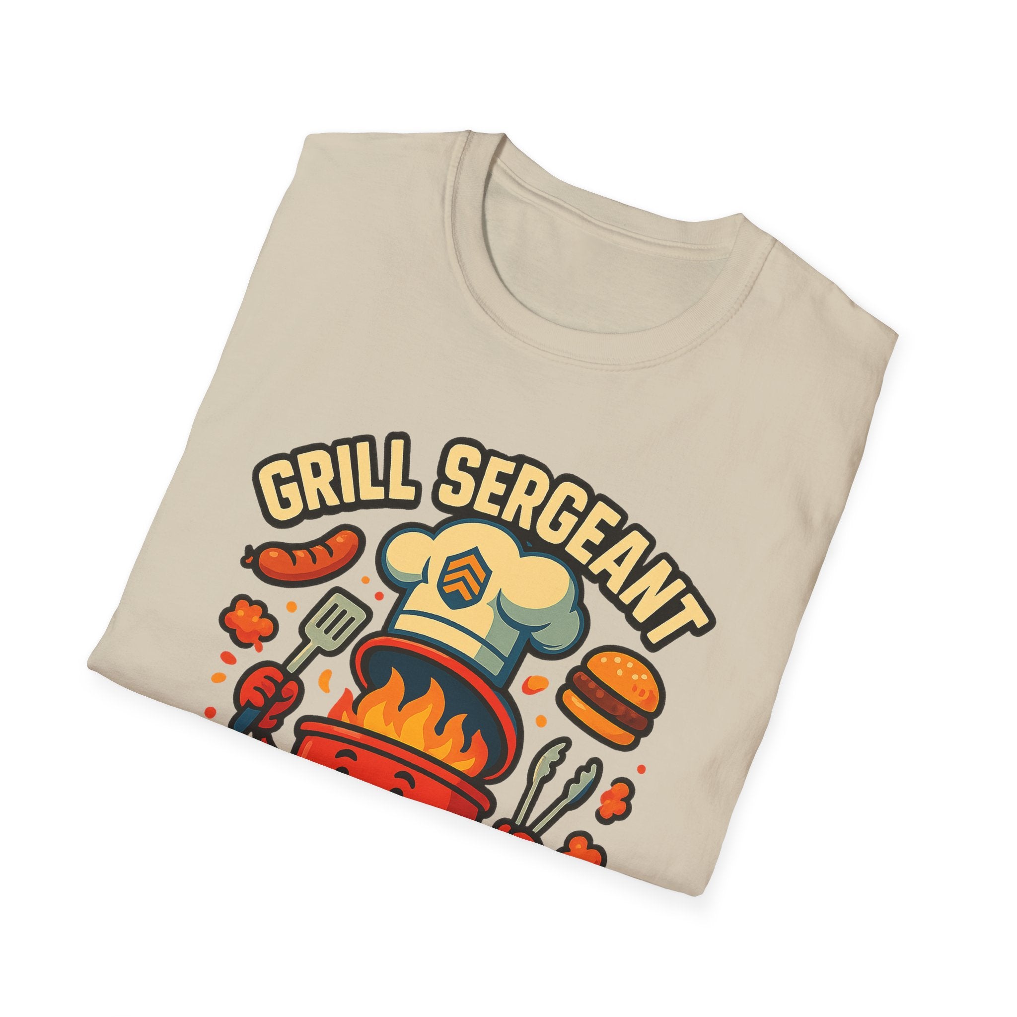 Fathers Day Gift Grill Sergeant T-Shirt Funny BBQ Dad Tee