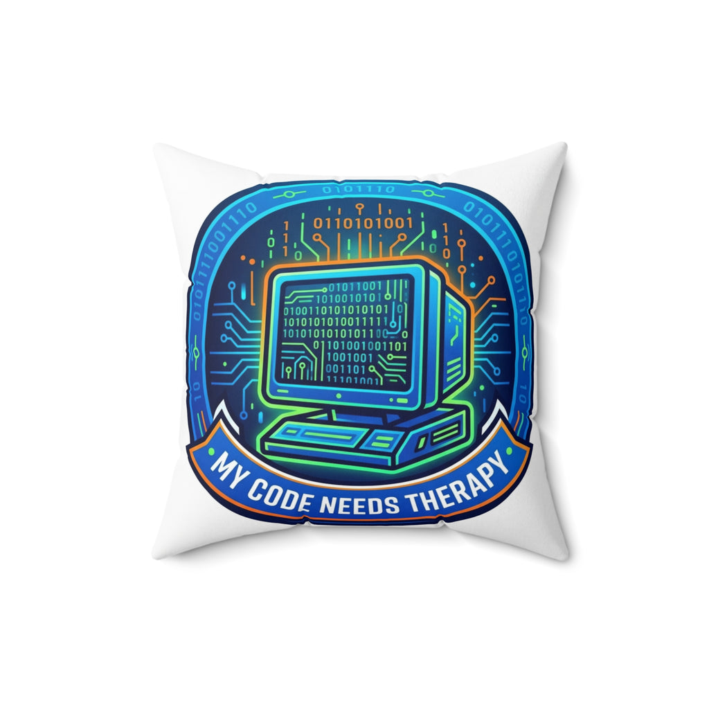 Tech Guy Pillow My Code Needs Therapy 18x18 Stylish Decor