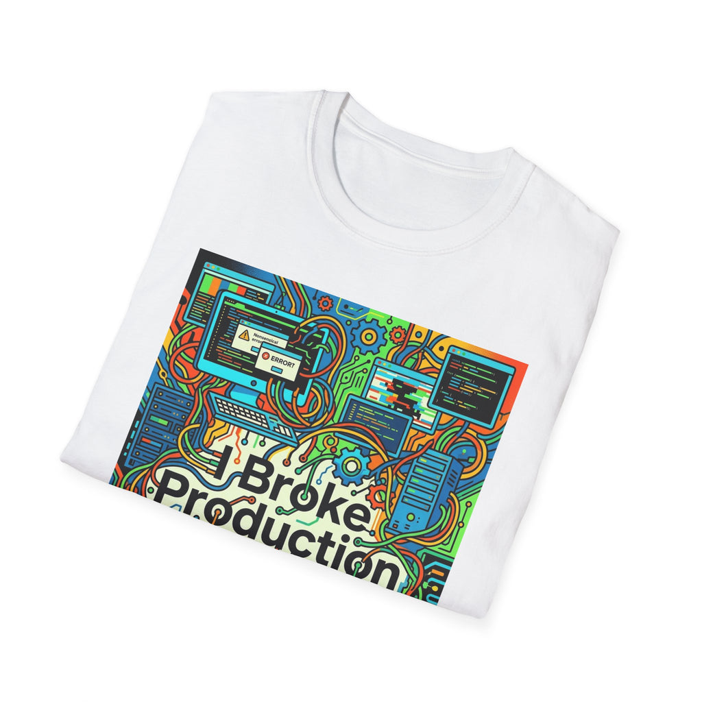 Tech Guy Shirt I Broke Production Funny Tee for IT Professionals