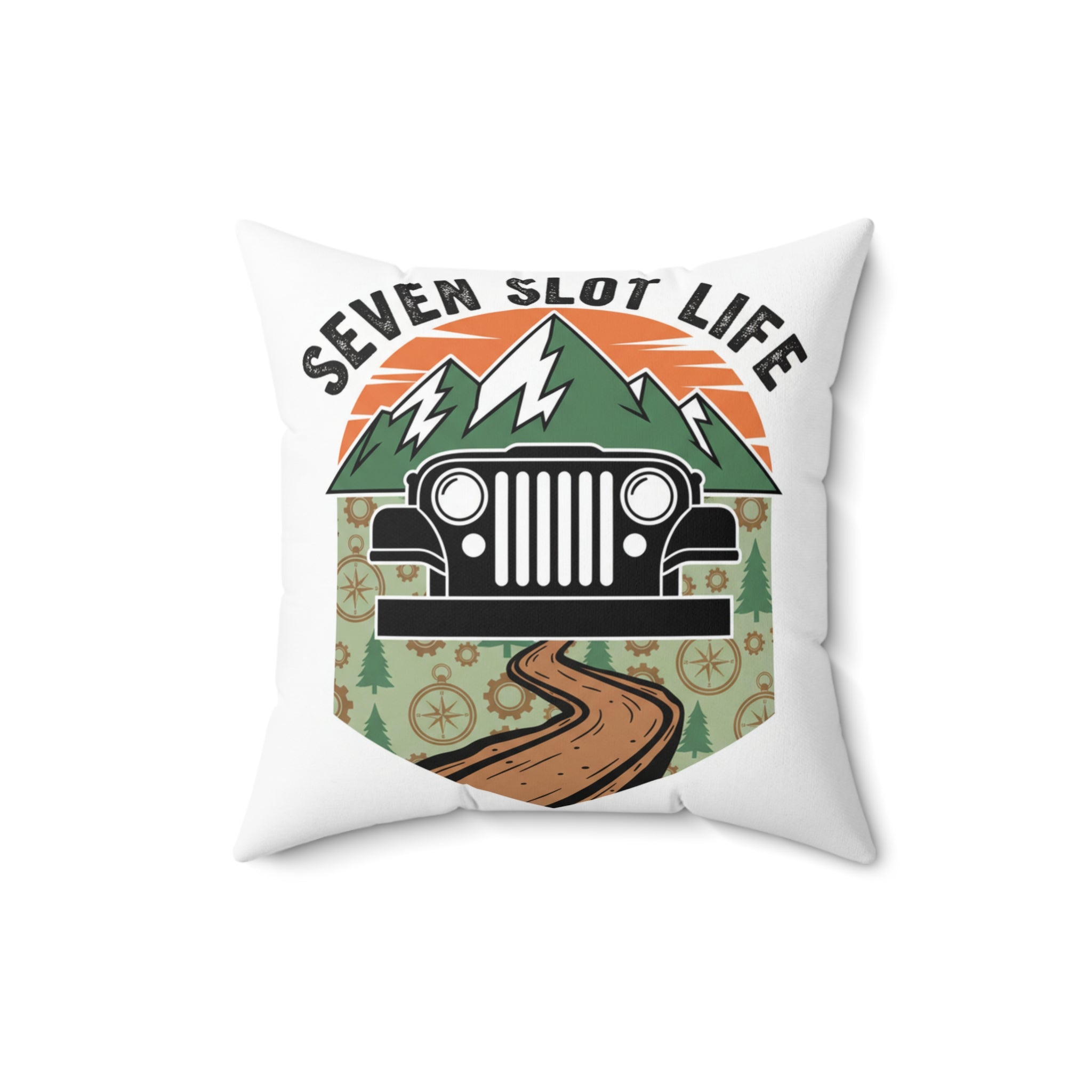 Gift for jeep owners: Seven slot life Pillow