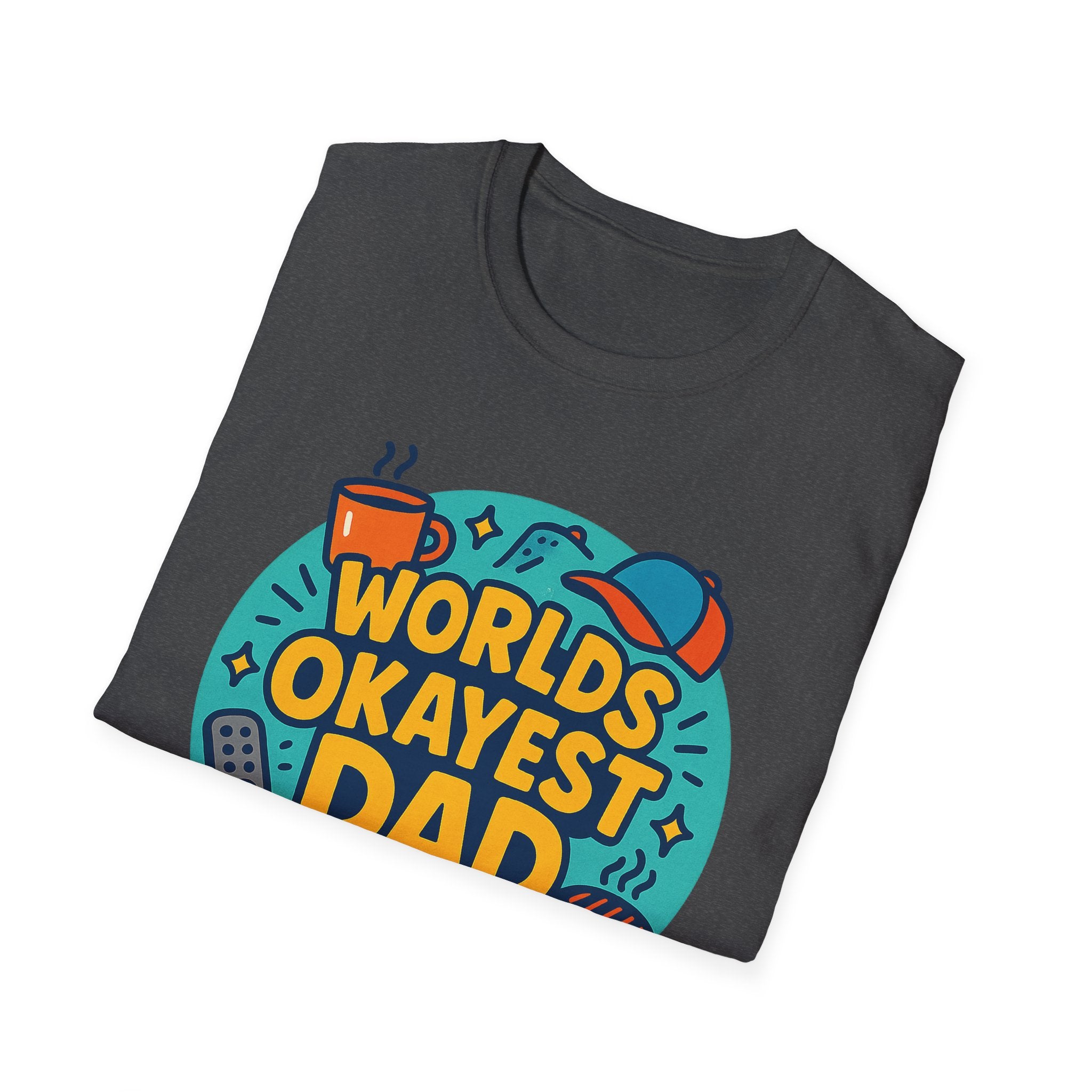 Fathers Day Gift Humorous Worlds Okayest Dad Shirt Funny Tshirt for Dad