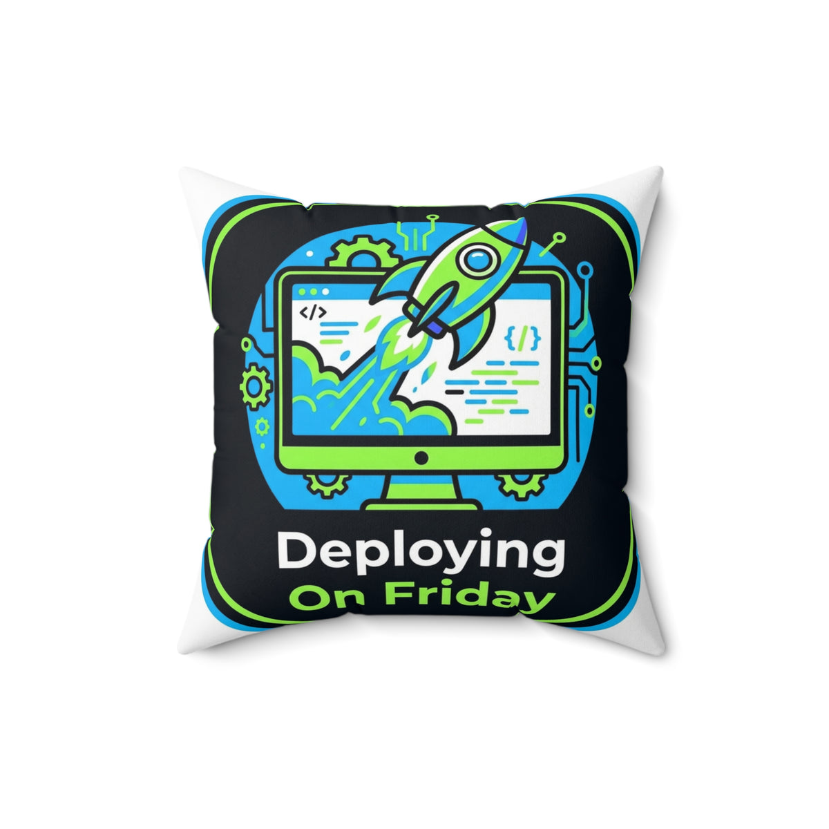 Tech Guy Pillow Deploying On Friday Fun Decor Cushion