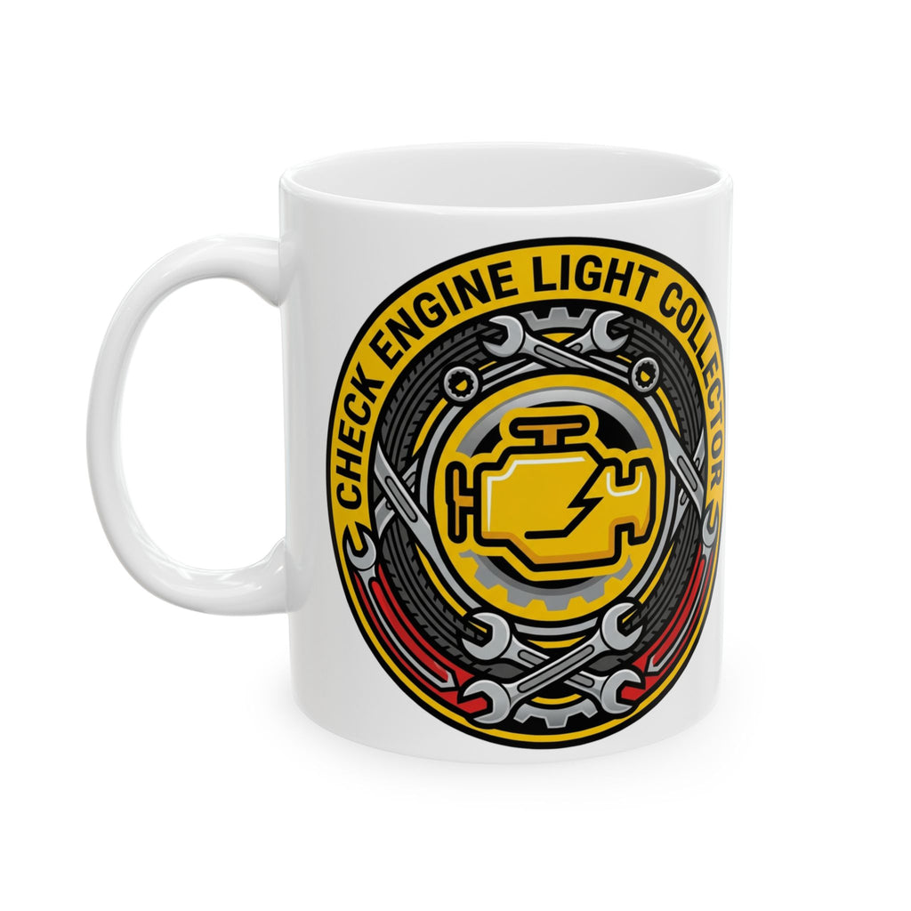 Car guys mug Check Engine Light Collector funny ceramic coffee