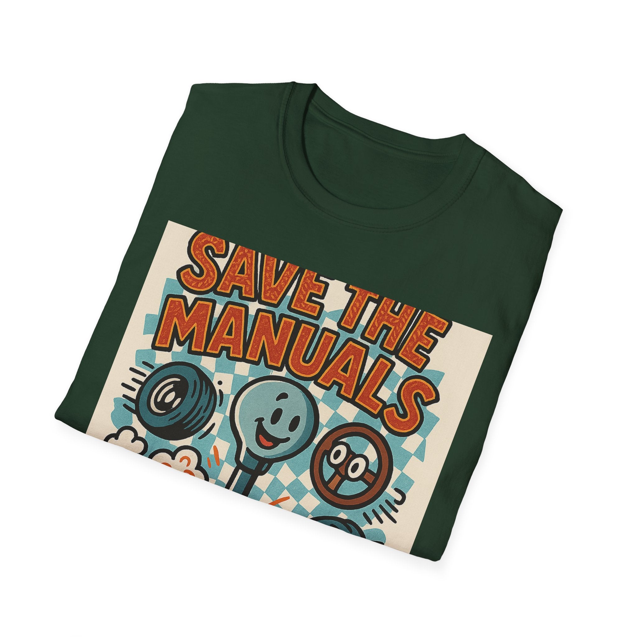 Gift for Car Guy Save the Manuals Shirt Fun Automotive T-Shirt