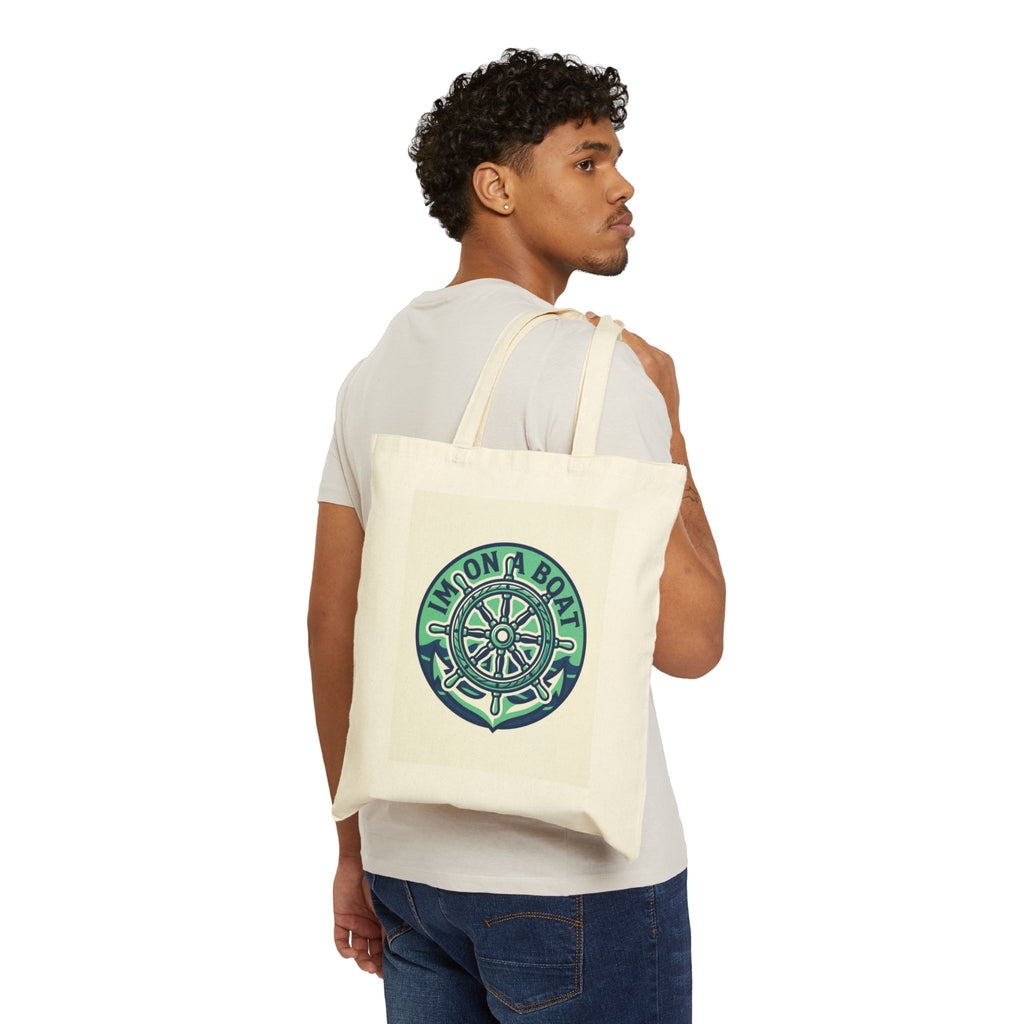 Boating for Men Tote Bag Im On A Boat Fun Novelty Bag