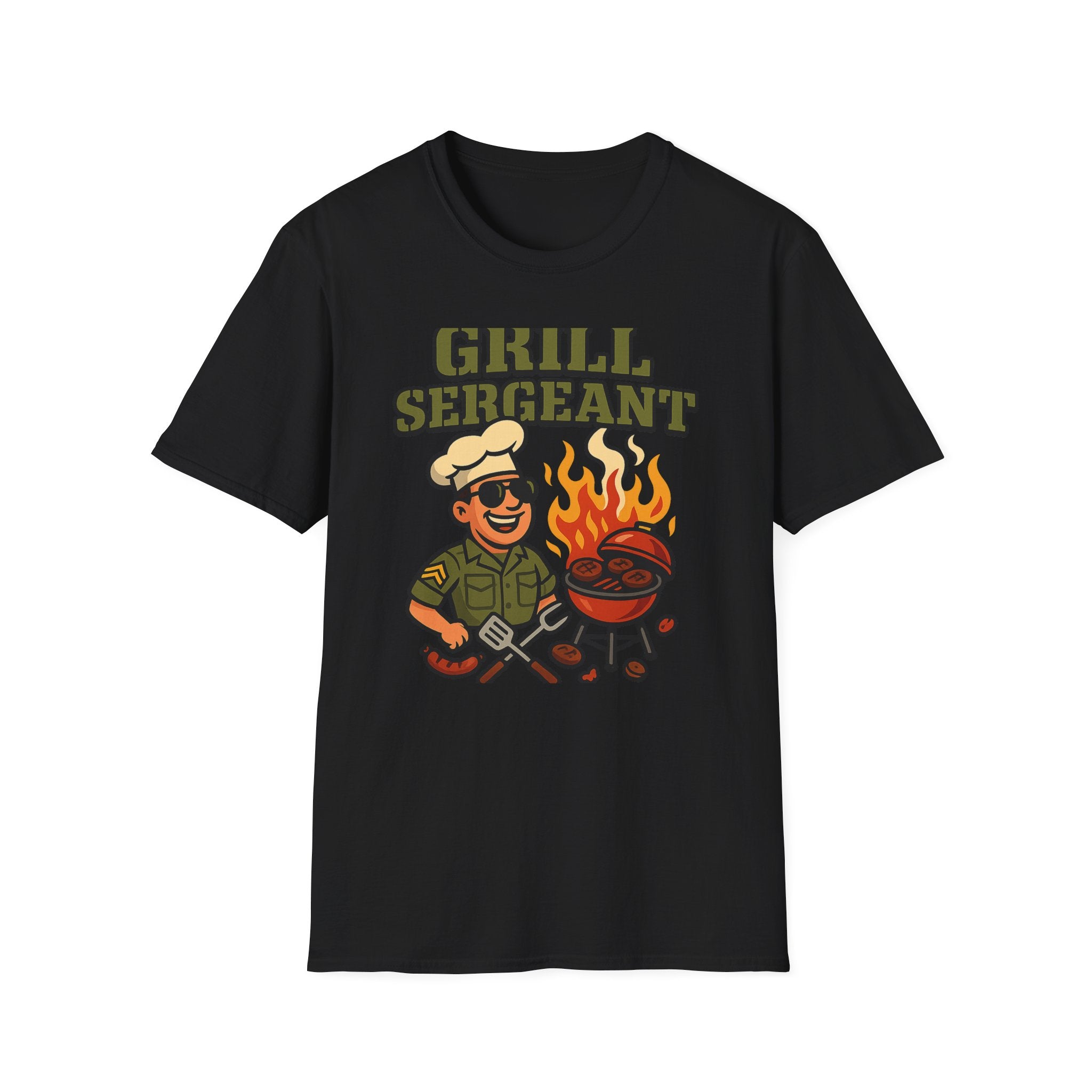 Fathers Day Gift Grill Sergeant Shirt BBQ Dad Tee