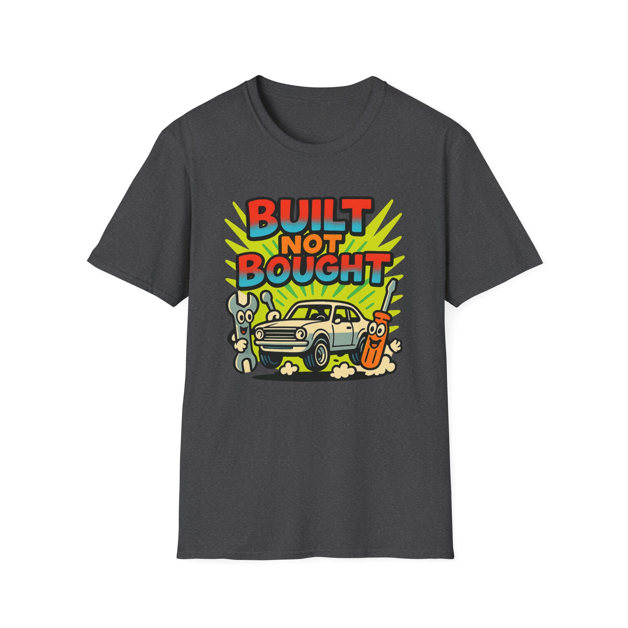 Gift for Car Guy Built Not Bought Shirt Auto Enthusiast Tee