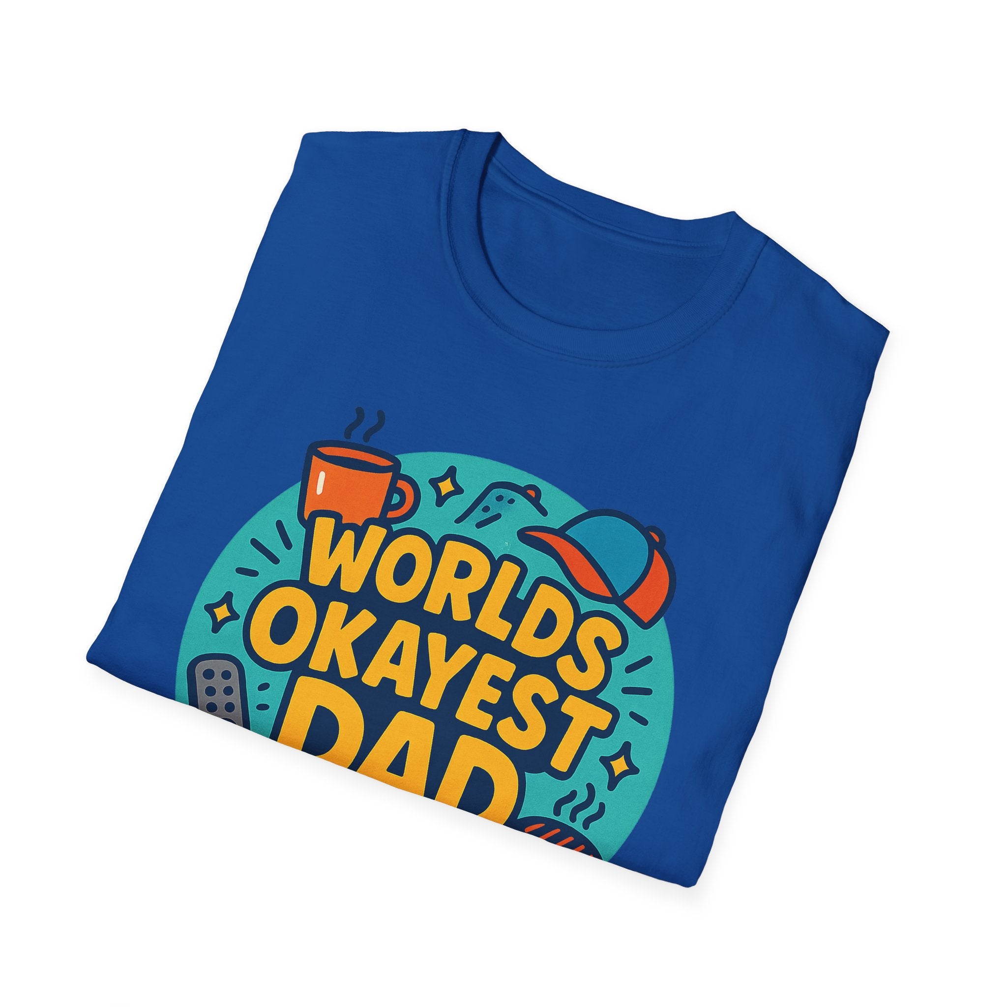 Fathers Day Gift Humorous Worlds Okayest Dad Shirt Funny Tshirt for Dad