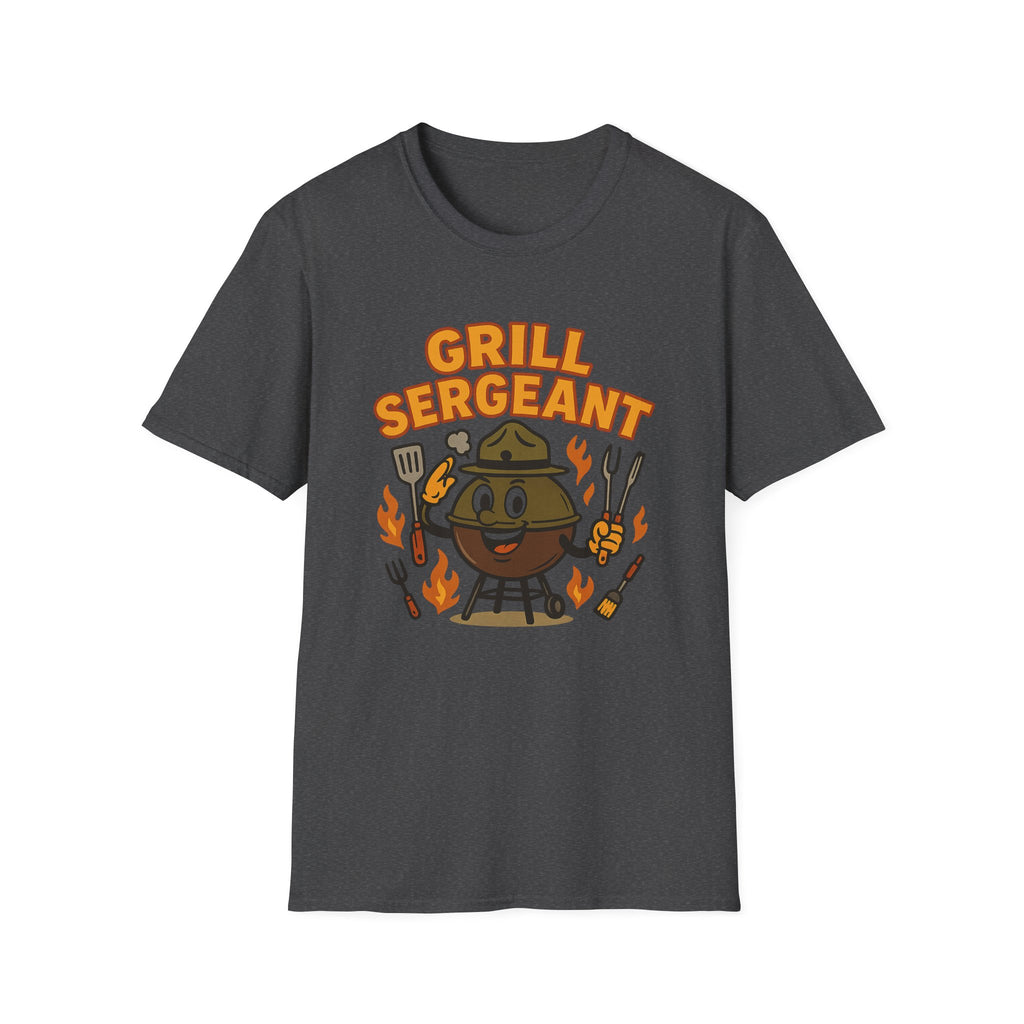 Fathers Day Gift Grill Sergeant BBQ Graphic T-Shirt for Outdoor Cooking