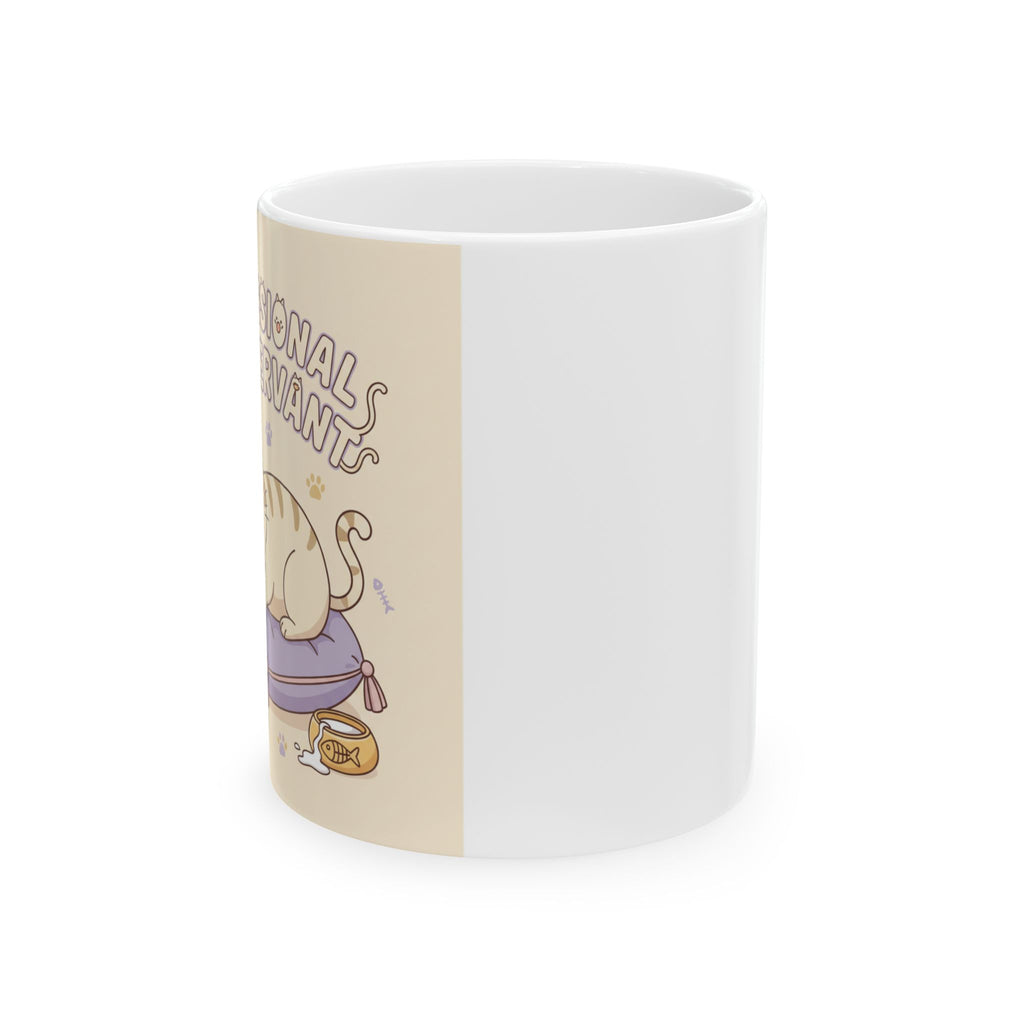 Gift for Cat Person Ceramic Mug with Professional Cat Servant Design 11oz