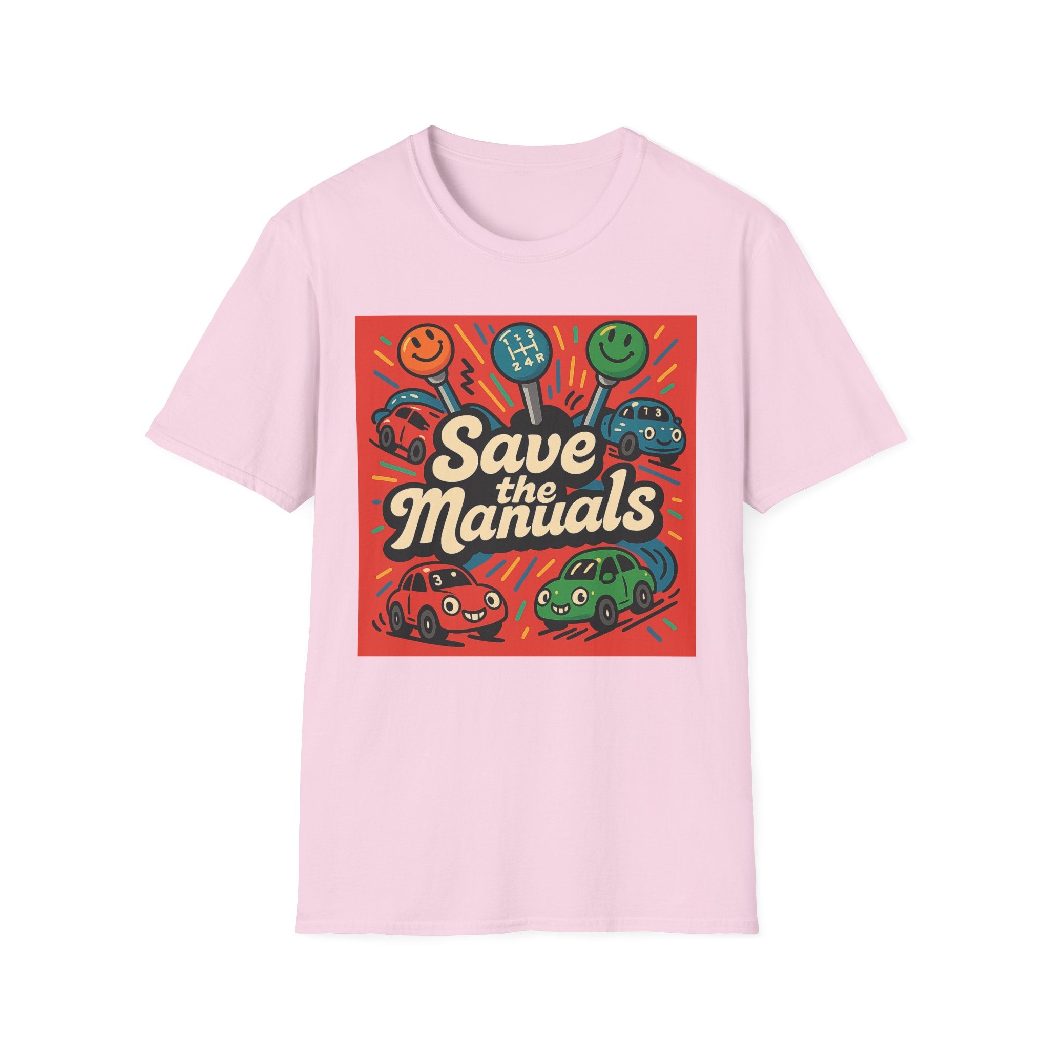 Gift for Car Guy Save the Manuals T-Shirt for Auto Enthusiasts