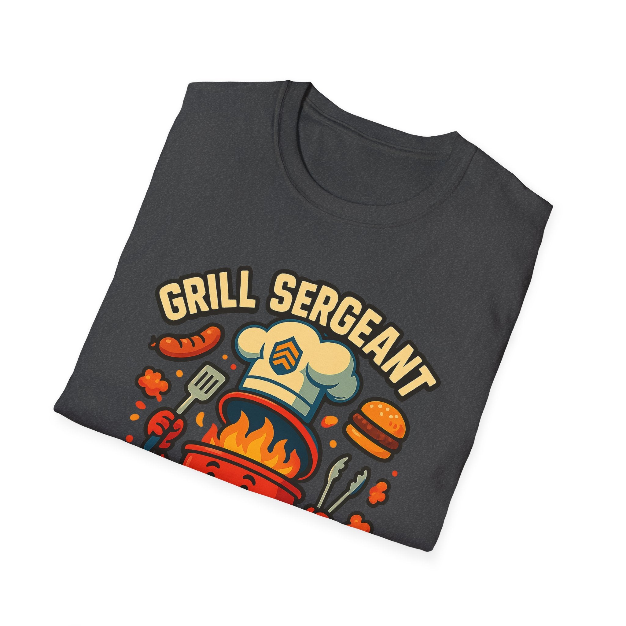 Fathers Day Gift Grill Sergeant T-Shirt Funny BBQ Dad Tee