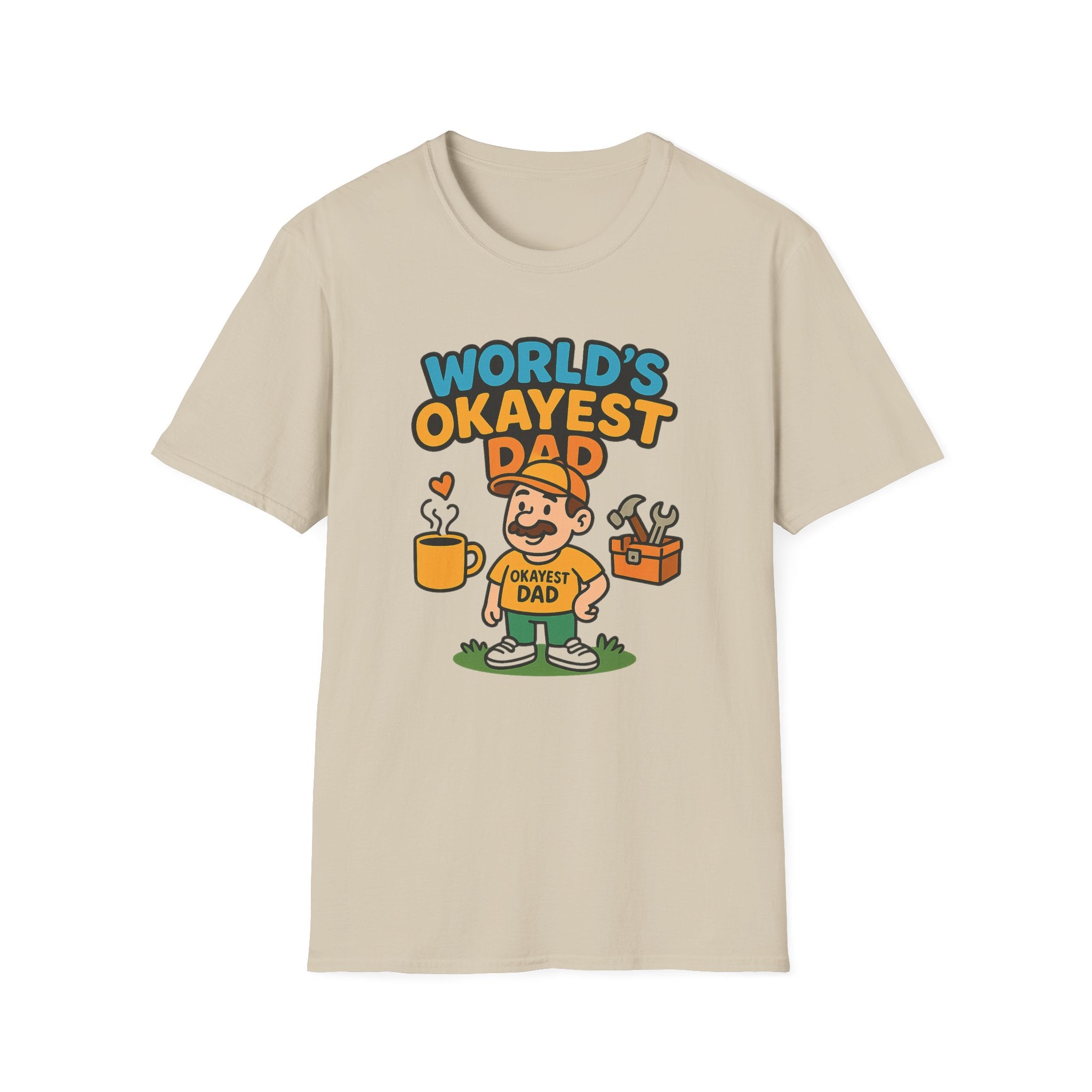 Fathers Day Gift Worlds Okayest Dad Funny T-Shirt for Dad