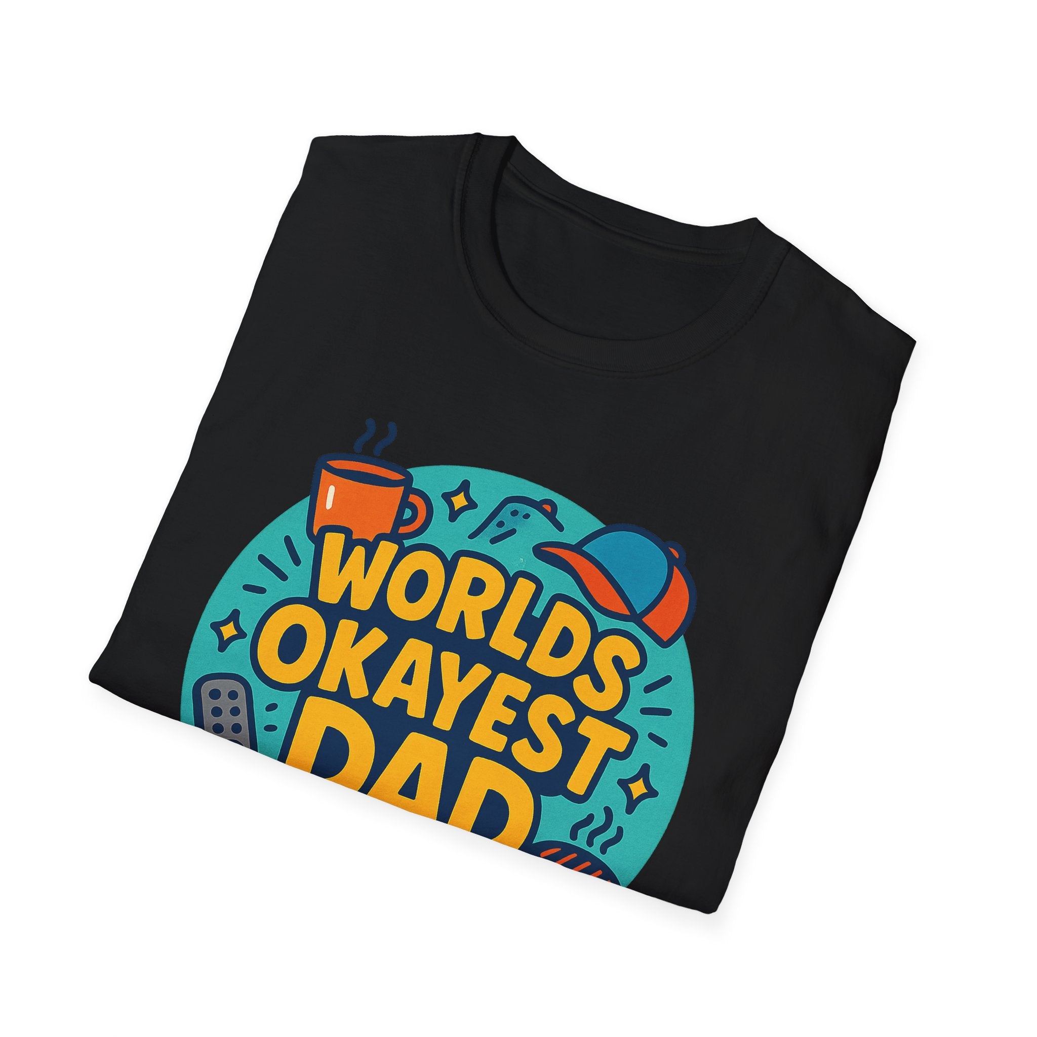Fathers Day Gift Humorous Worlds Okayest Dad Shirt Funny Tshirt for Dad