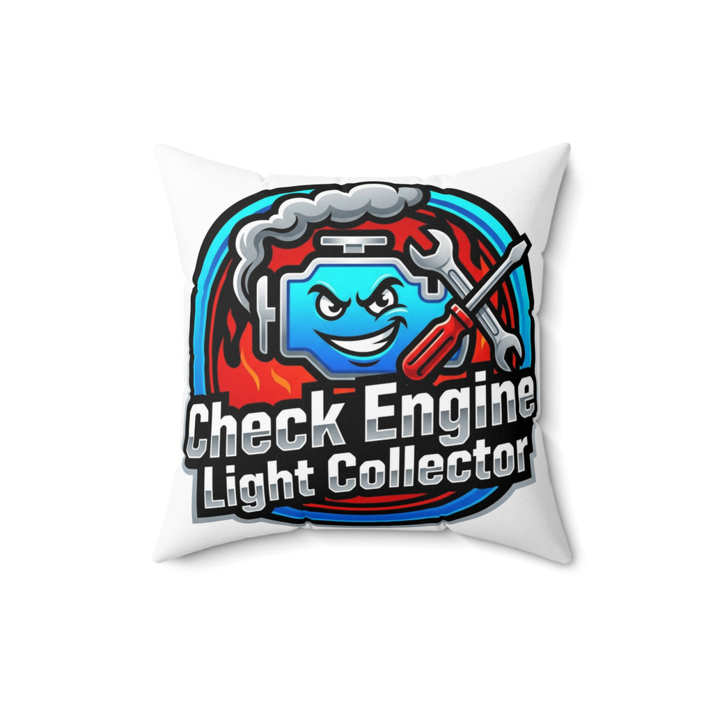Car Guys Check Engine Light Collector Pillow for Fun Decor