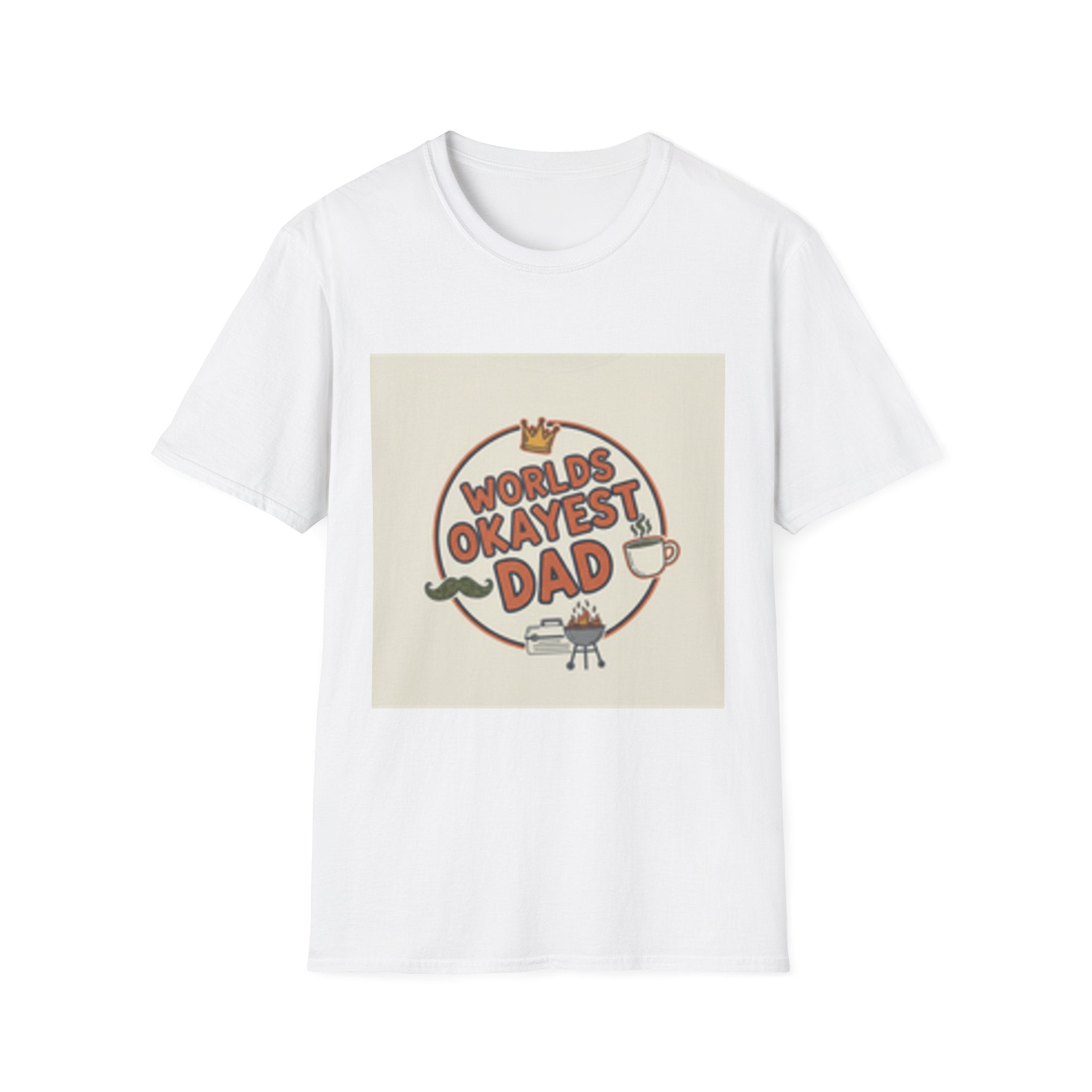 Fathers Day Gift: Worlds Okayest Dad Shirt for Dads