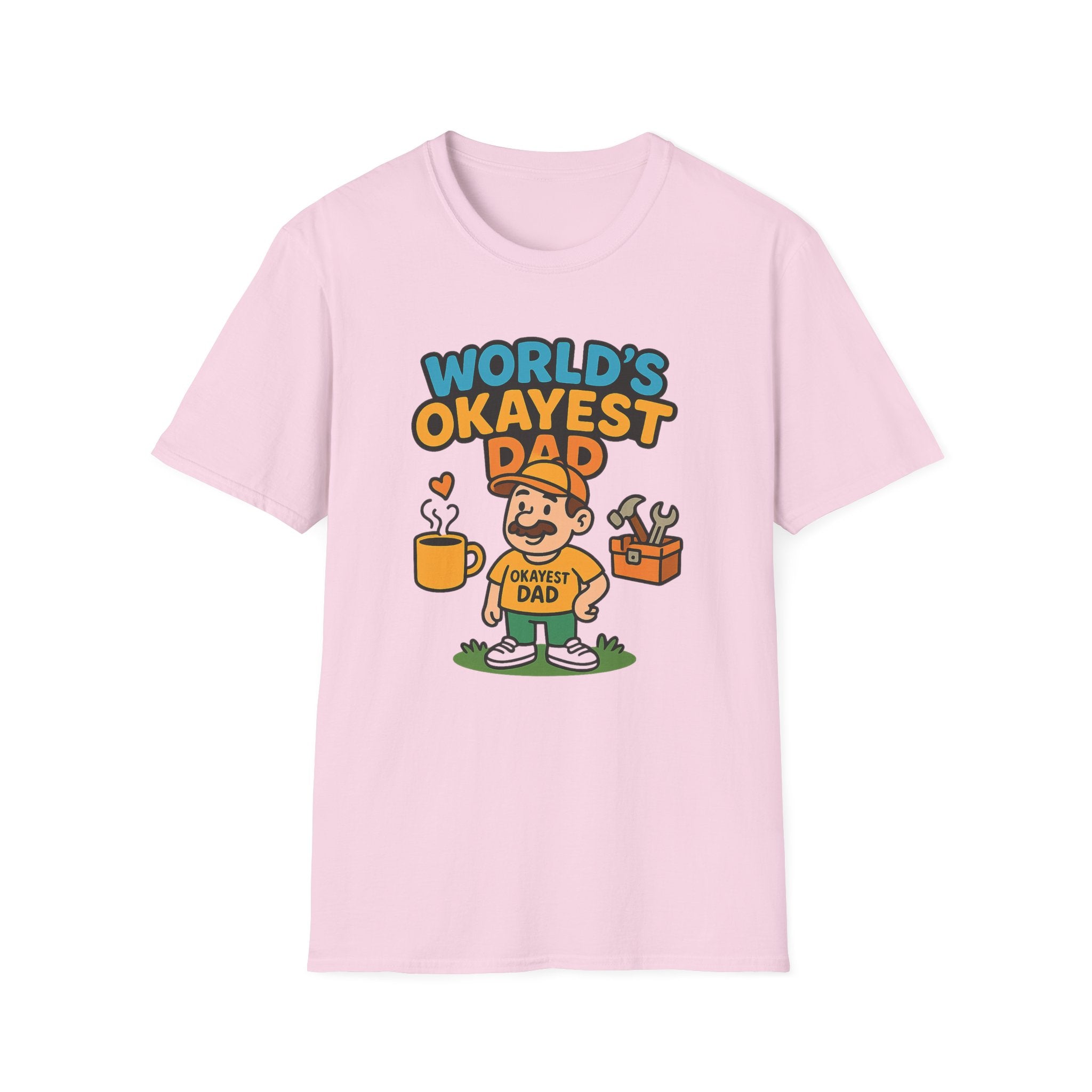 Fathers Day Gift Worlds Okayest Dad Funny T-Shirt for Dad