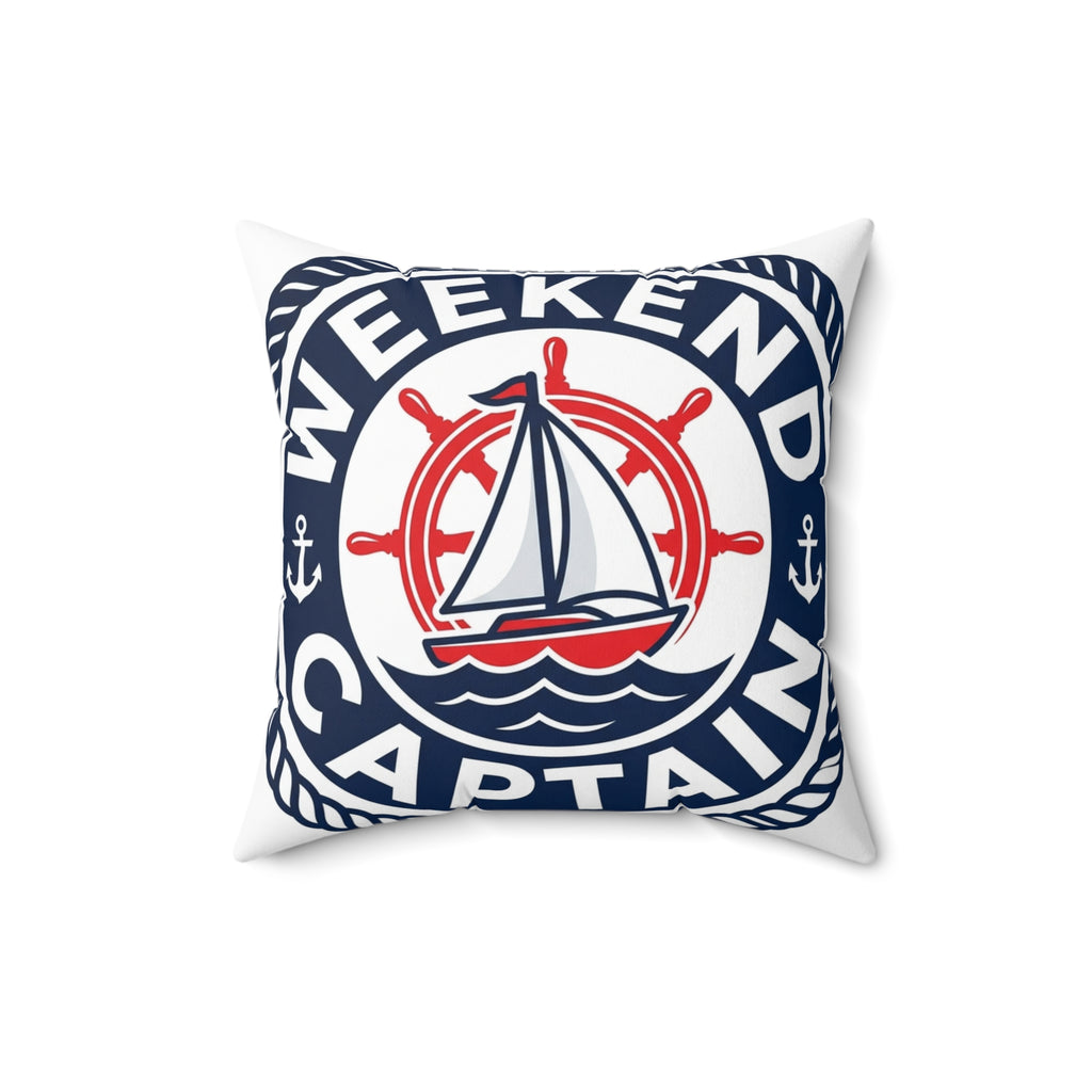 Boating for men Weekend Captain Decorative Throw Pillow