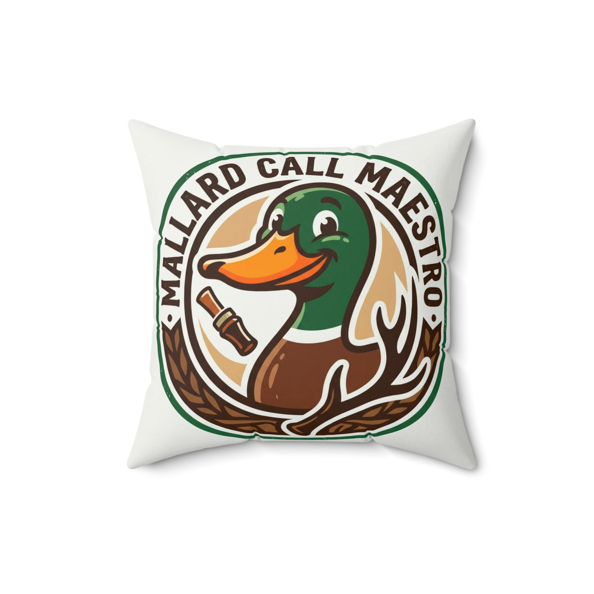 Hunters Mallard Call Maestro Decorative Pillow 18x18