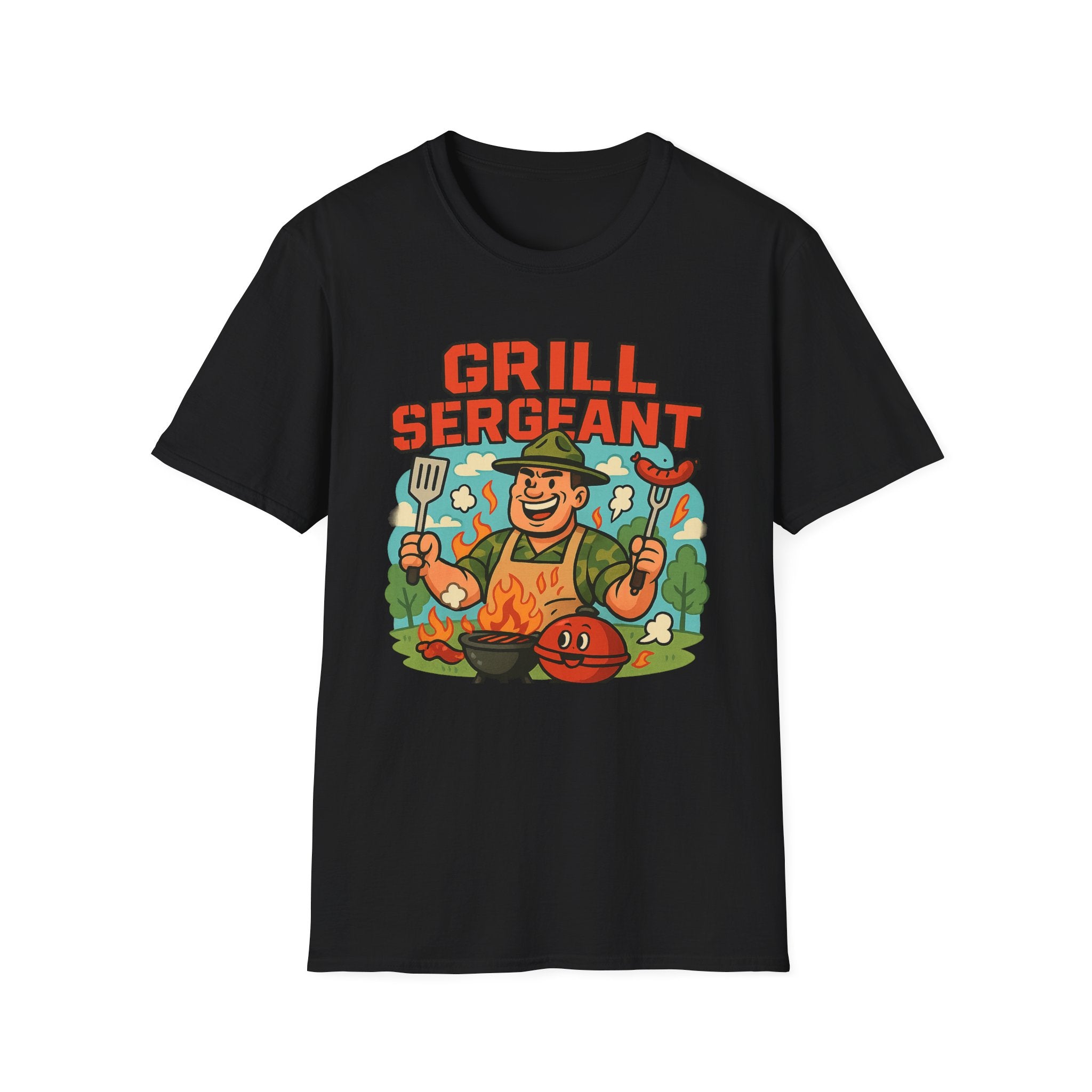 Fathers Day Gift Grill Sergeant T-Shirt BBQ Dad Humor Tee
