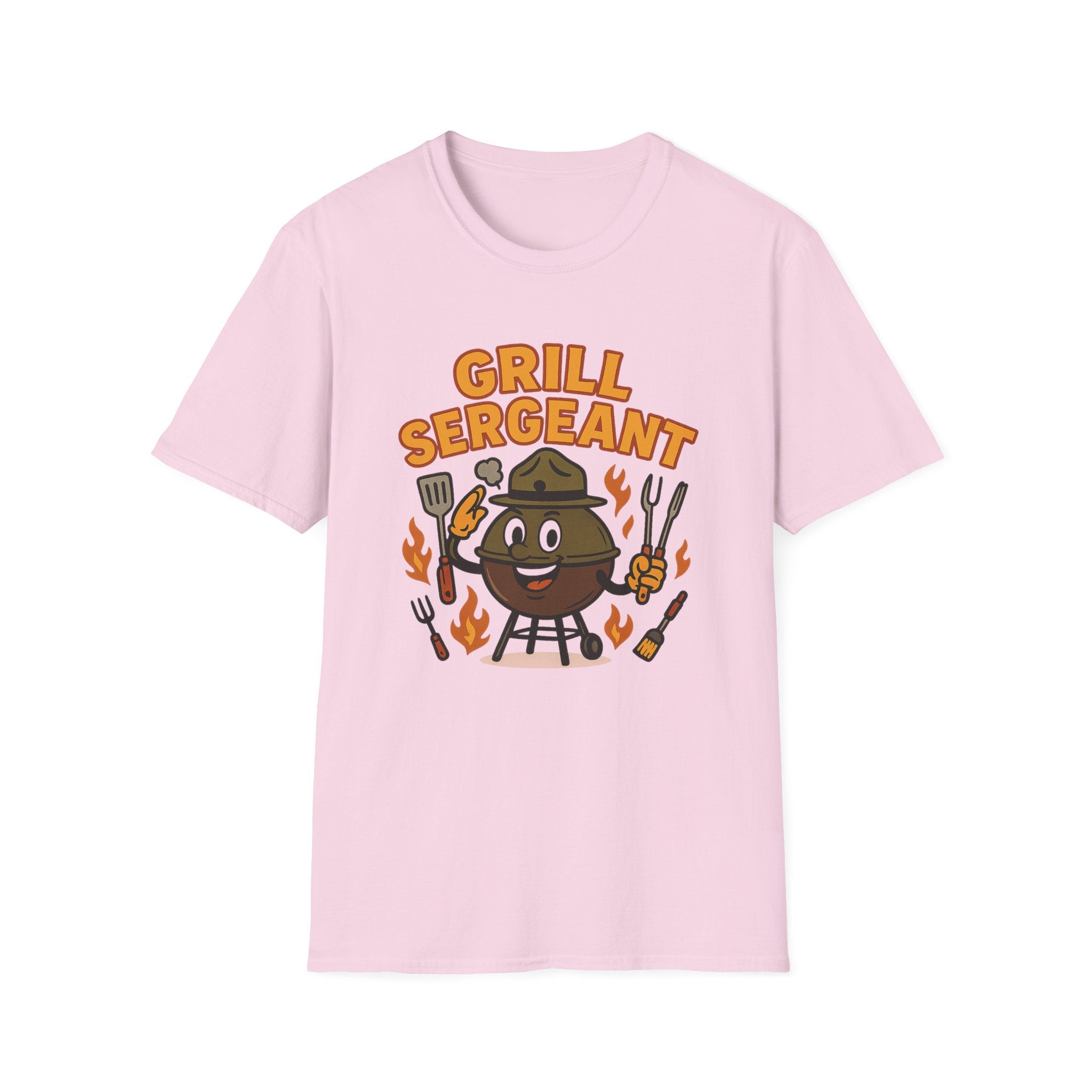 Fathers Day Gift Grill Sergeant BBQ Graphic T-Shirt for Outdoor Cooking