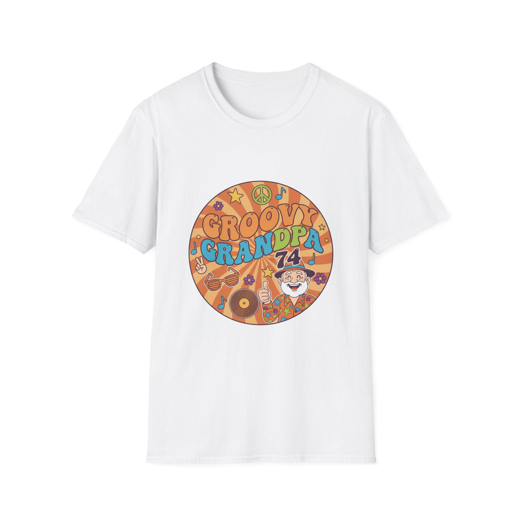 Birthday Shirt for 74 Year Old Grandpa: Groovy Grandpa 74