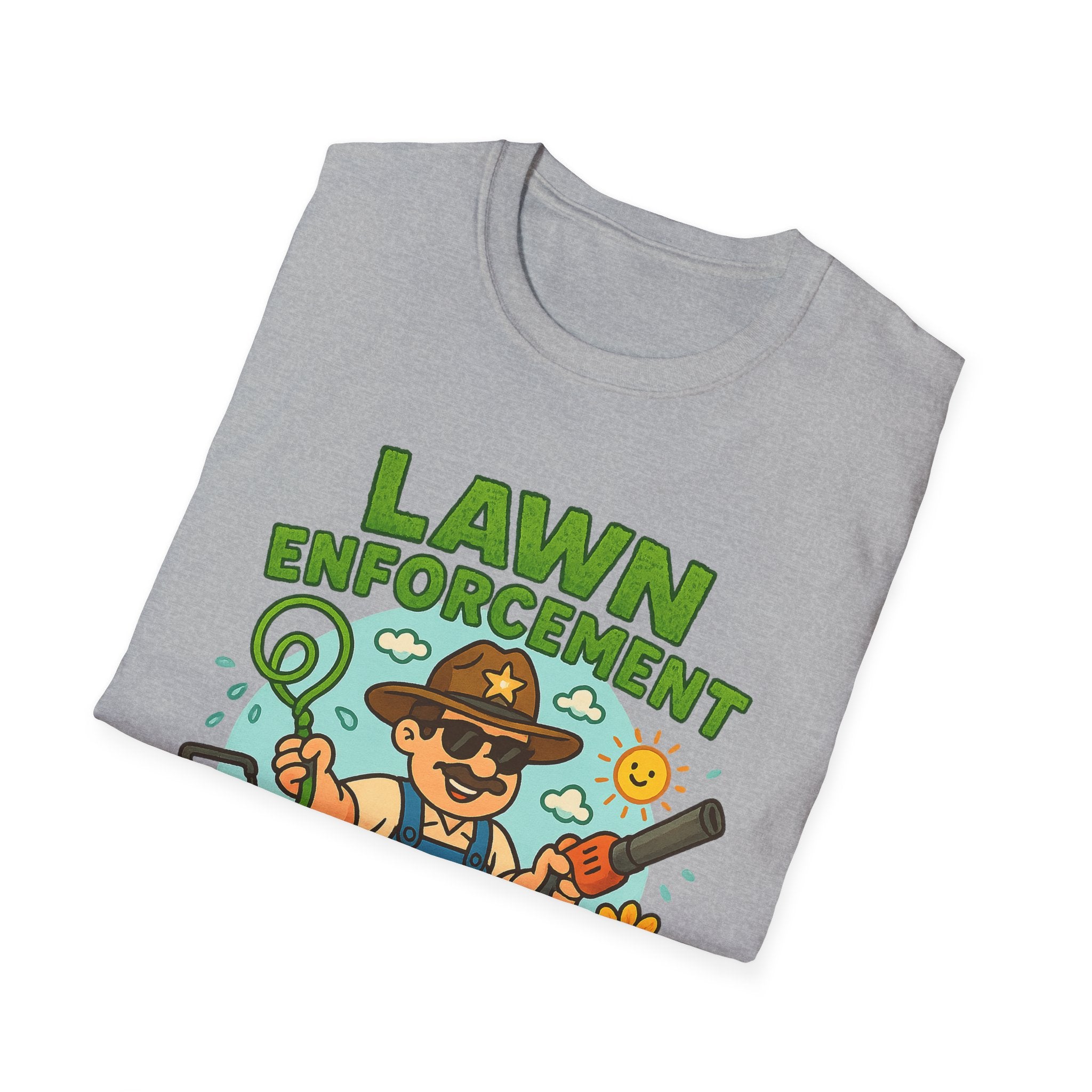 Fathers Day Gift Lawn Enforcement T-Shirt Funny Dad Humor Tee
