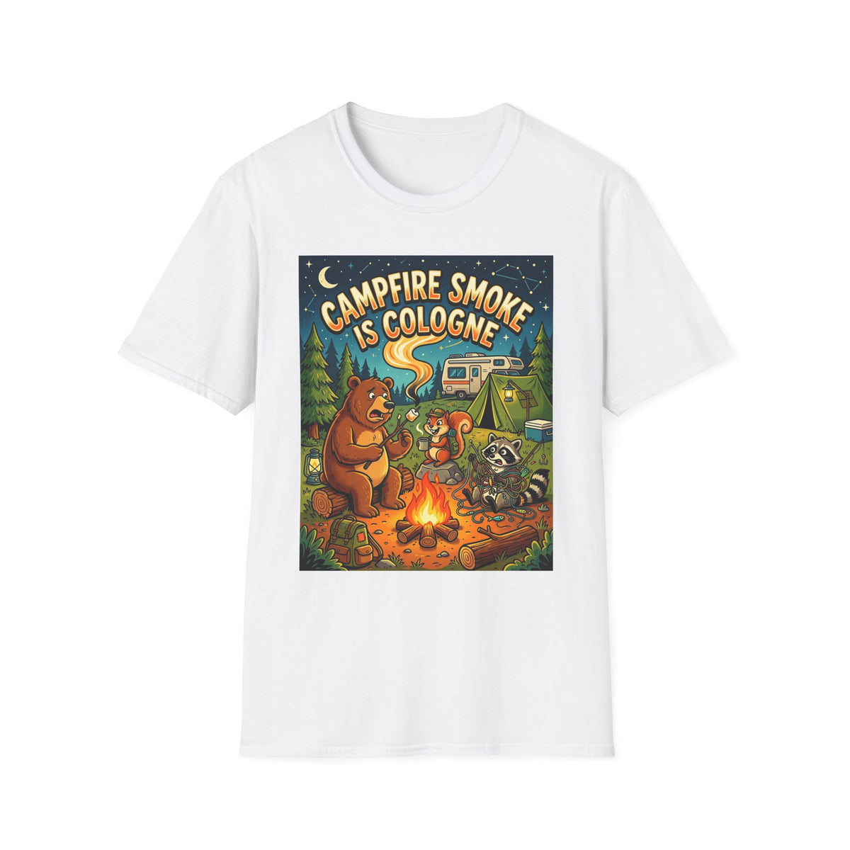 Camping for men shirt Campfire Smoke Is Cologne Tee