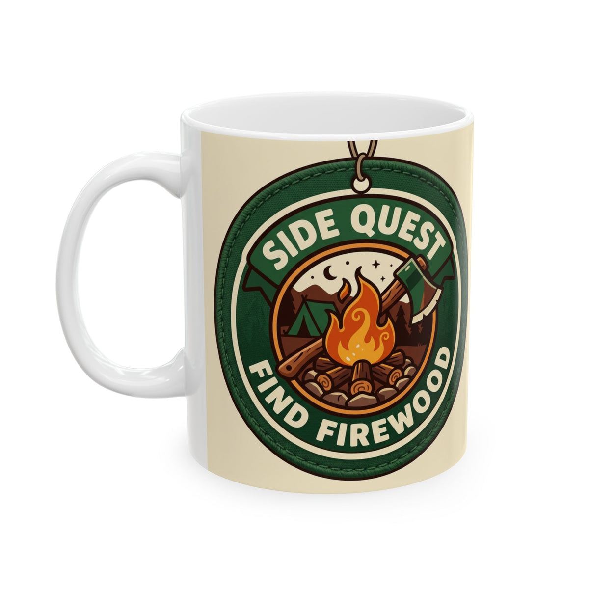 Camping for men Side Quest Find Firewood Coffee Mug