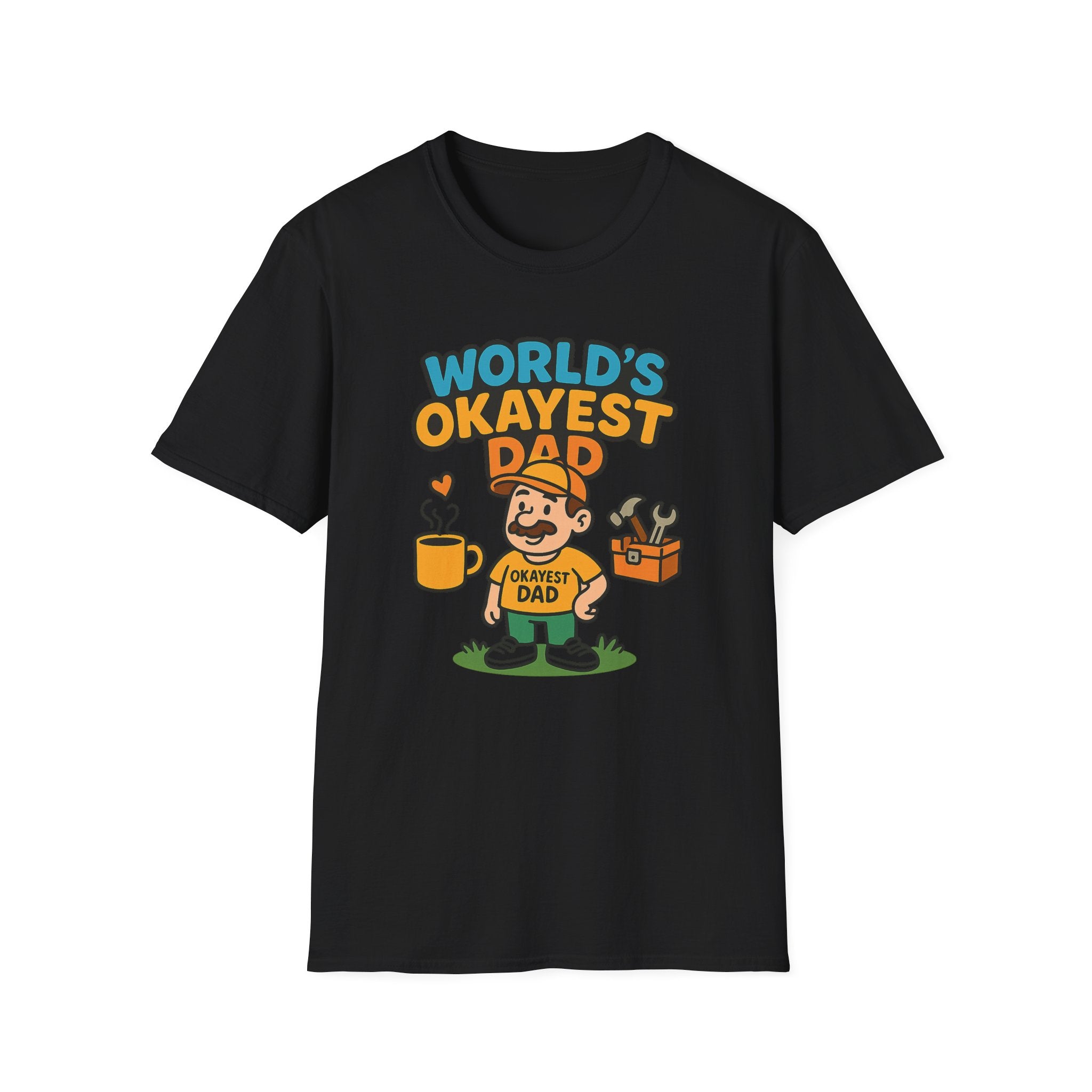 Fathers Day Gift Worlds Okayest Dad Funny T-Shirt for Dad