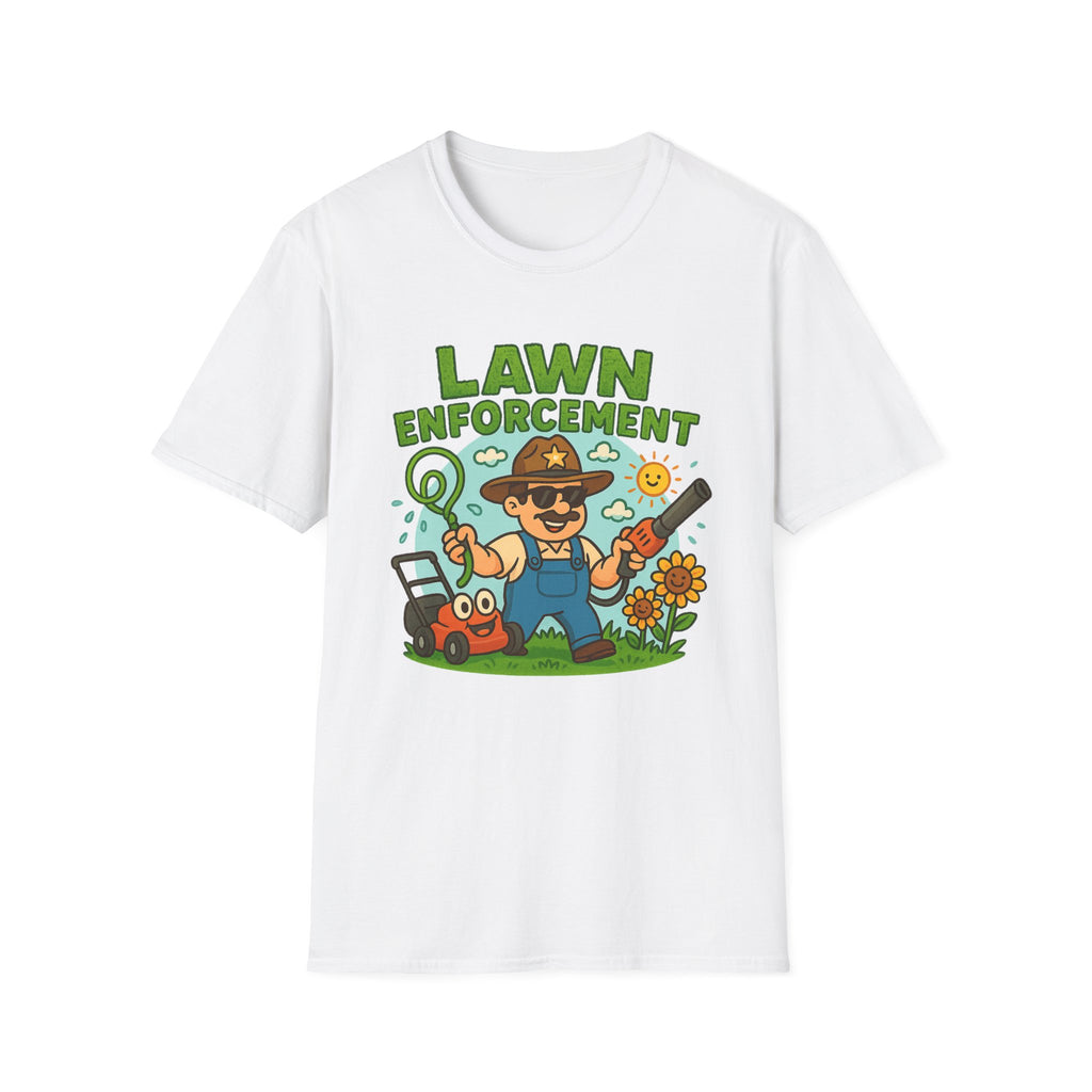 Fathers Day Gift Lawn Enforcement T-Shirt Funny Dad Humor Tee