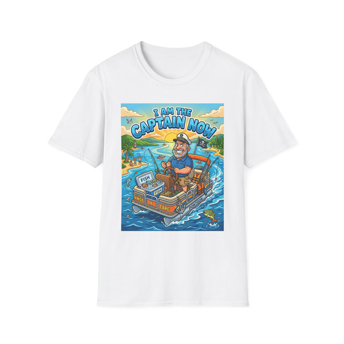 Boating for Men I Am The Captain Now Shirt Nautical Tee